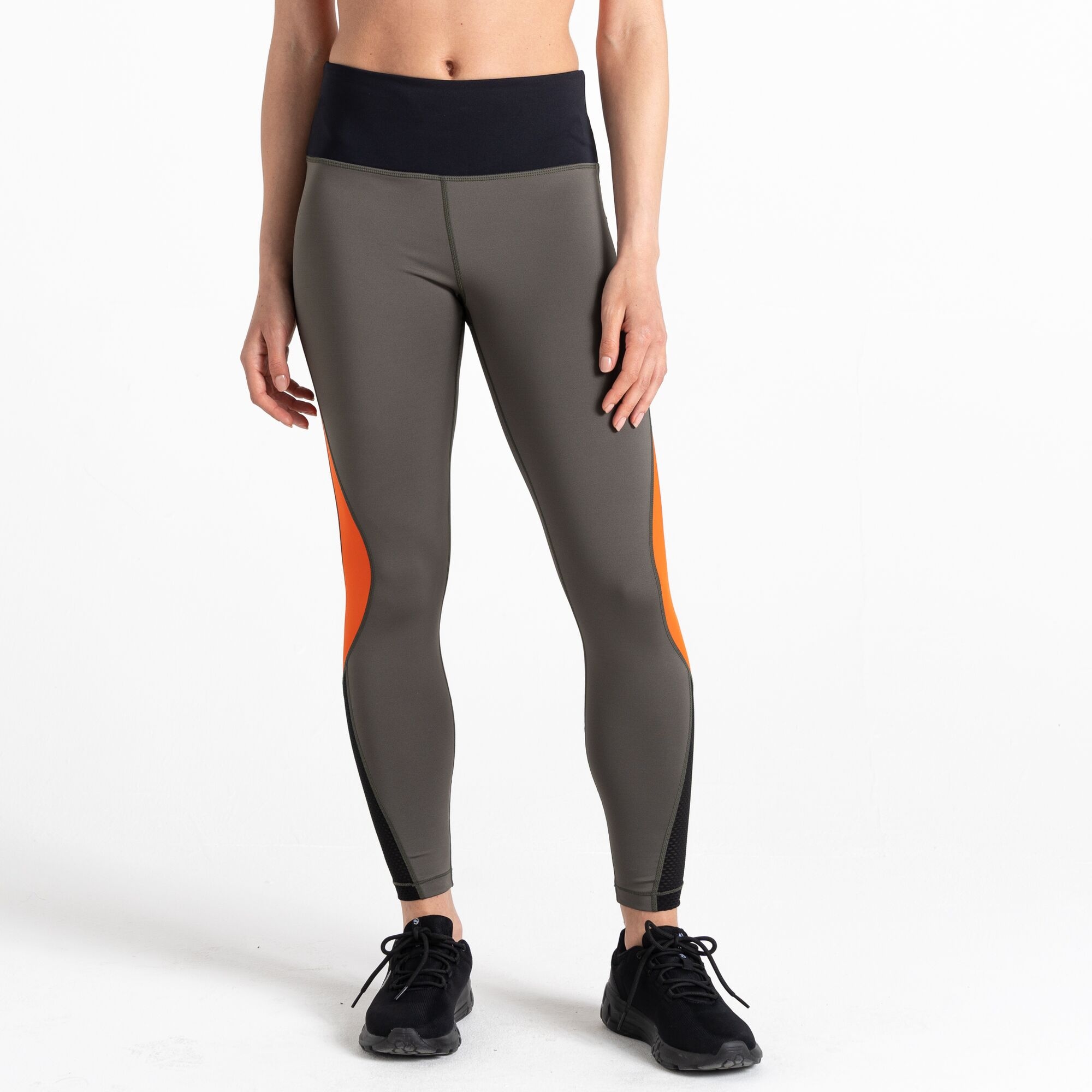 Dare 2b - Damskie Legginsy Attune Szarozielono-pomarańczowy