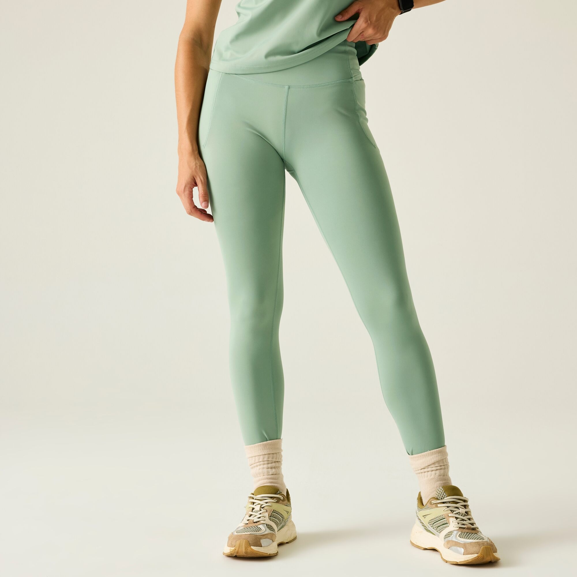 Dare 2b Legginsy sportowe damskie szybkoschnące Power Zielony