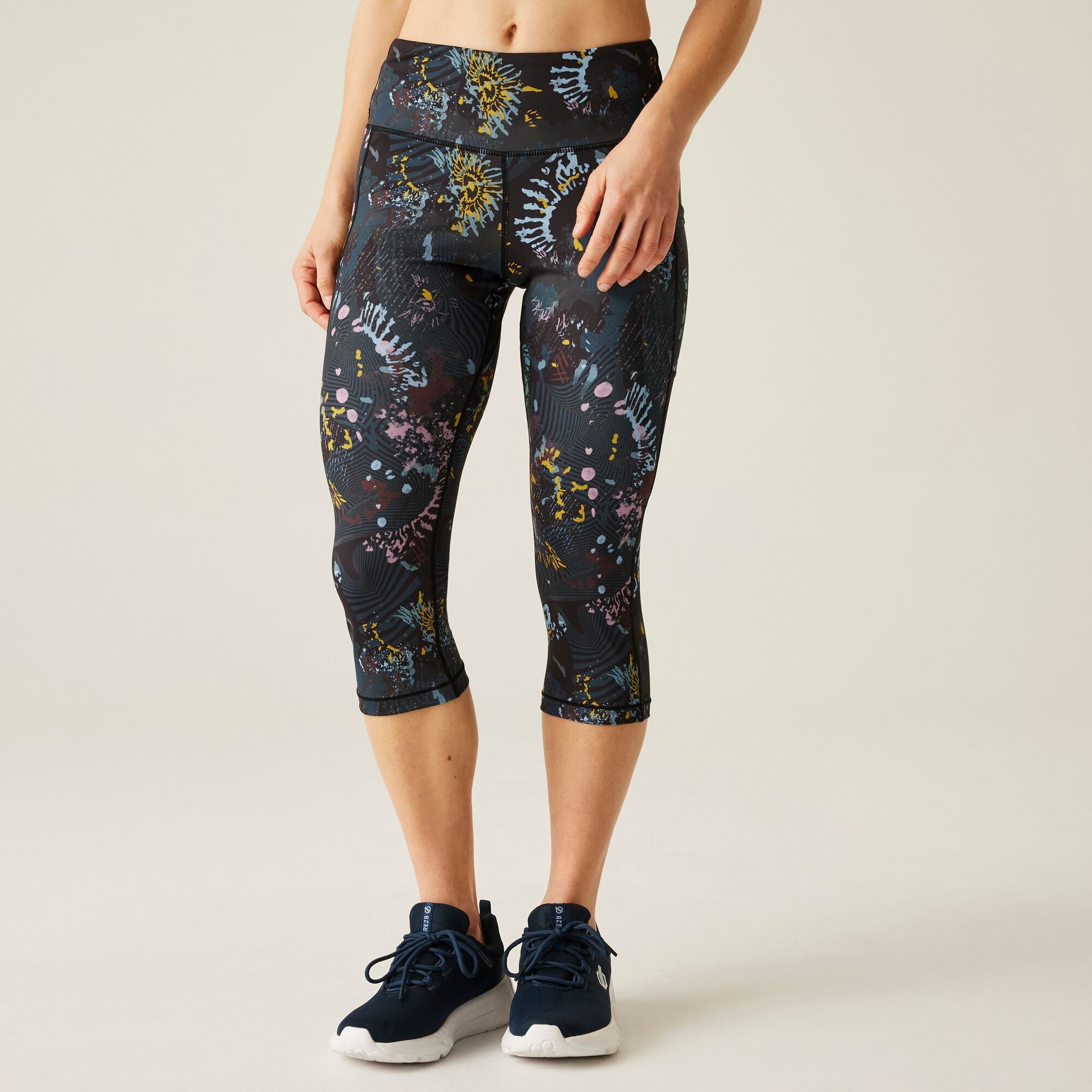 Dare 2b Legginsy sportowe damskie 3/4 Influential II Czarny