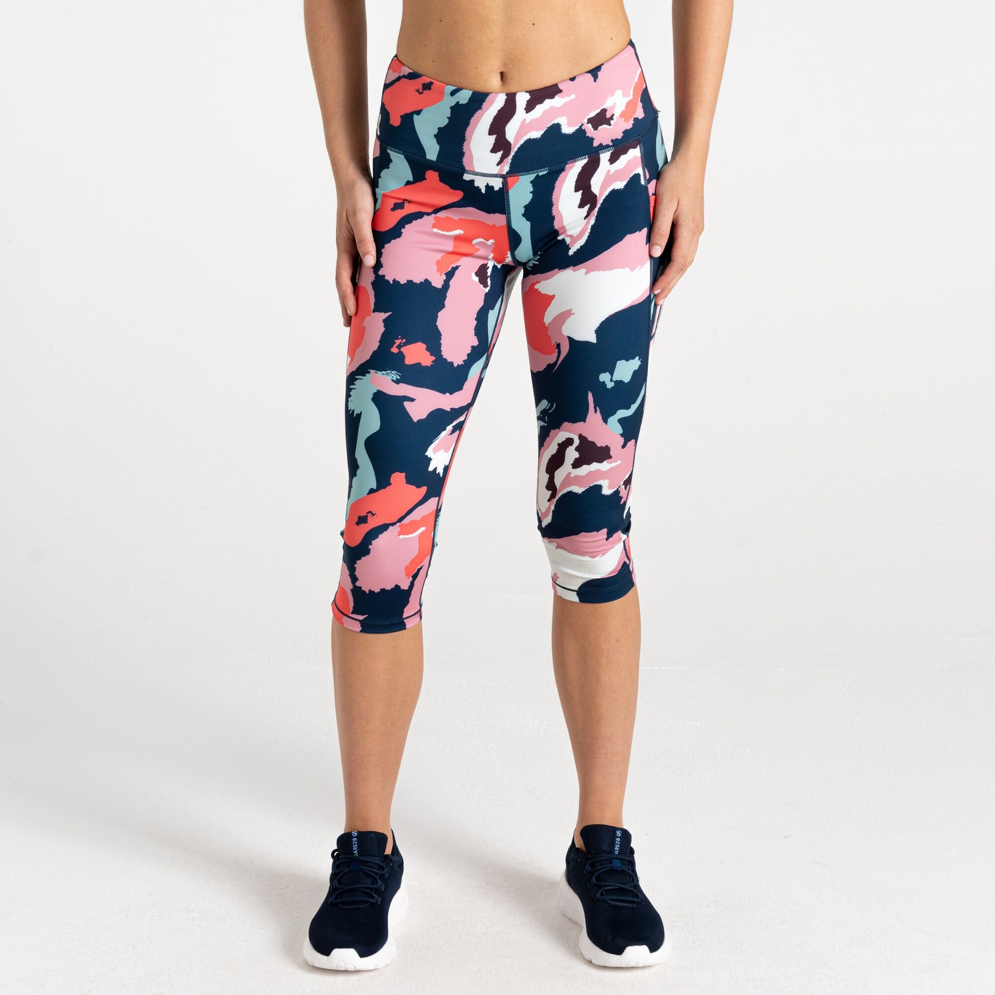 Dare 2b Legginsy sportowe damskie 3/4 Influential II Niebieski