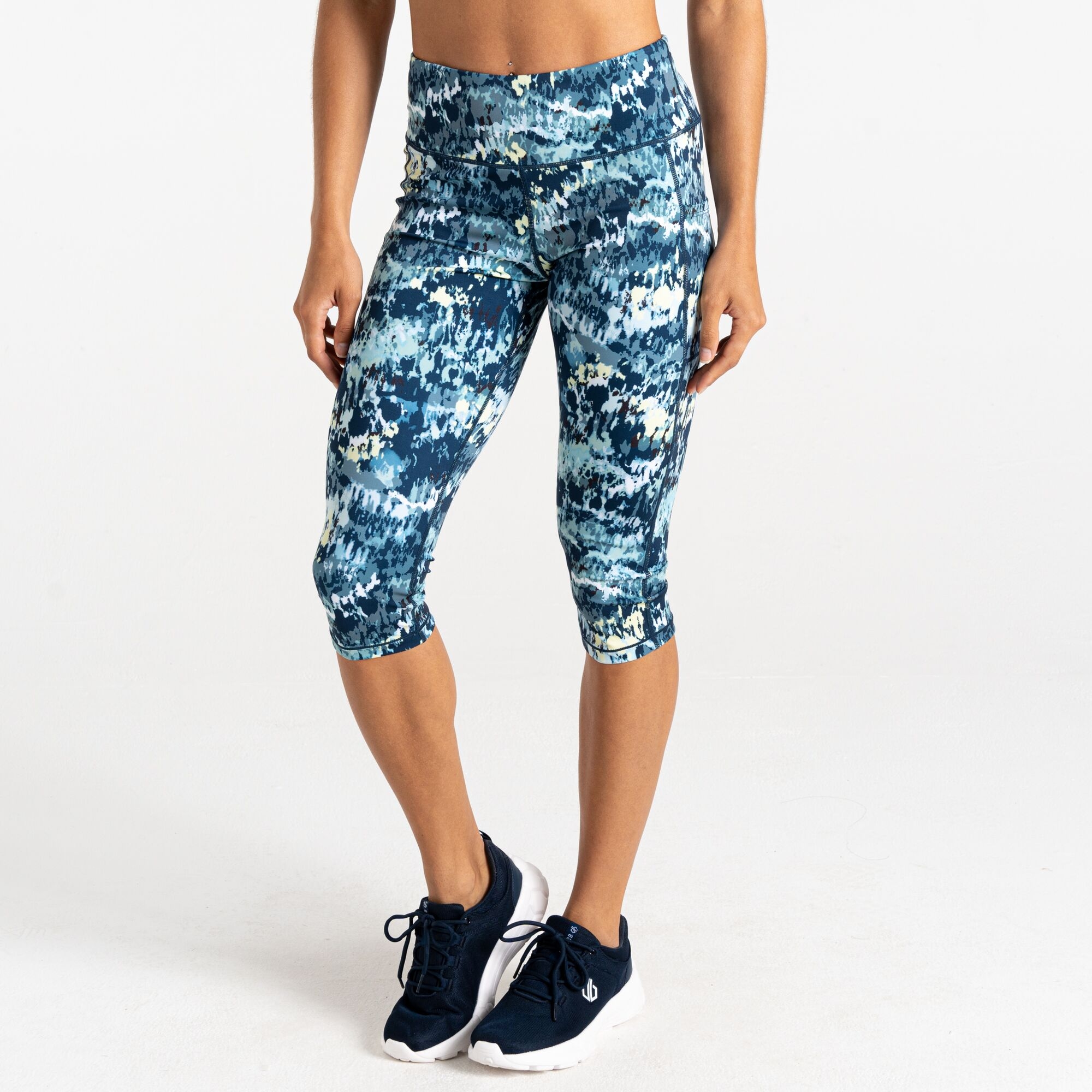 Dare 2b Legginsy sportowe damskie 3/4 Influential II Czarny