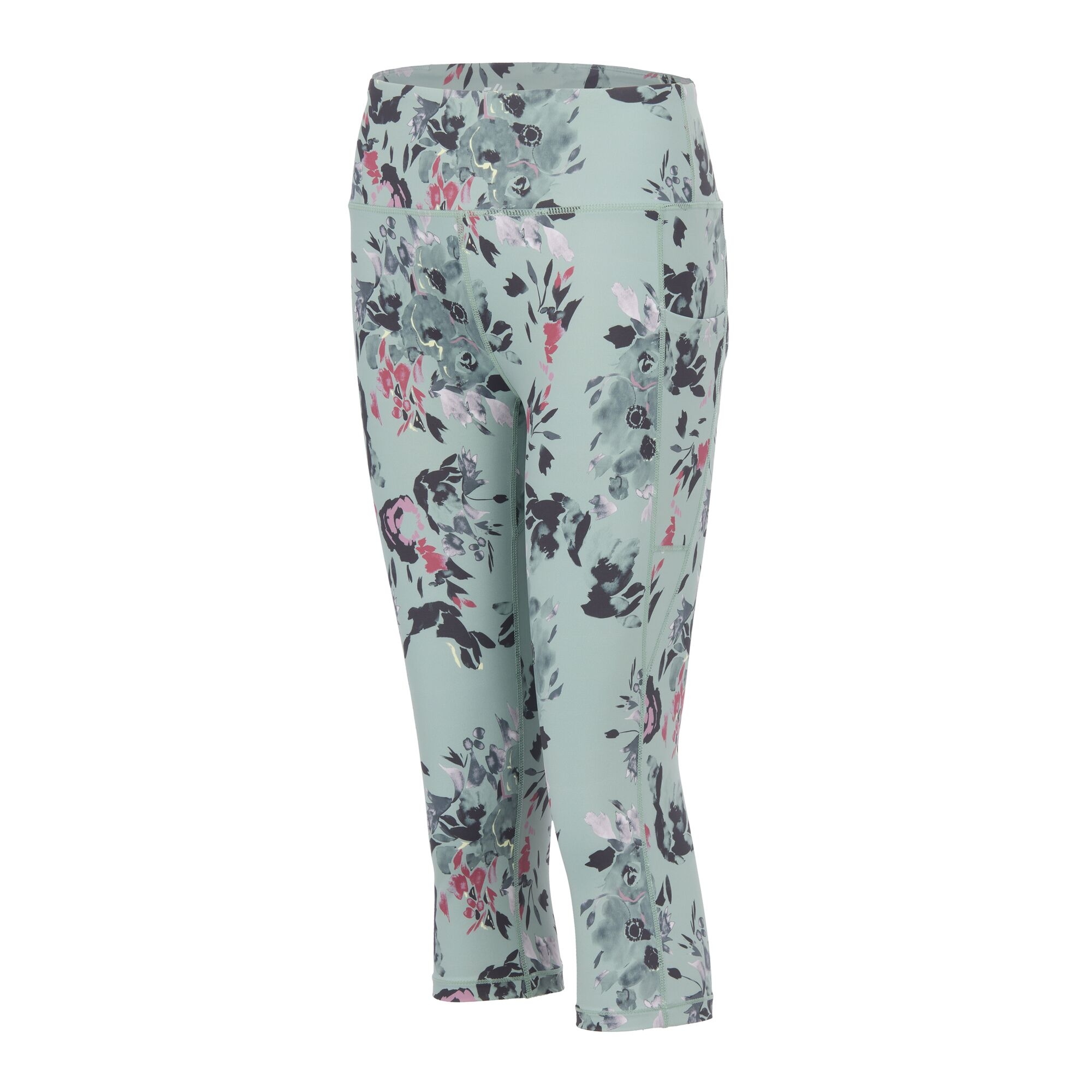 Dare 2b Dare 2b Legginsy sportowe damskie 3/4 szybkoschnące Influential II Zielony