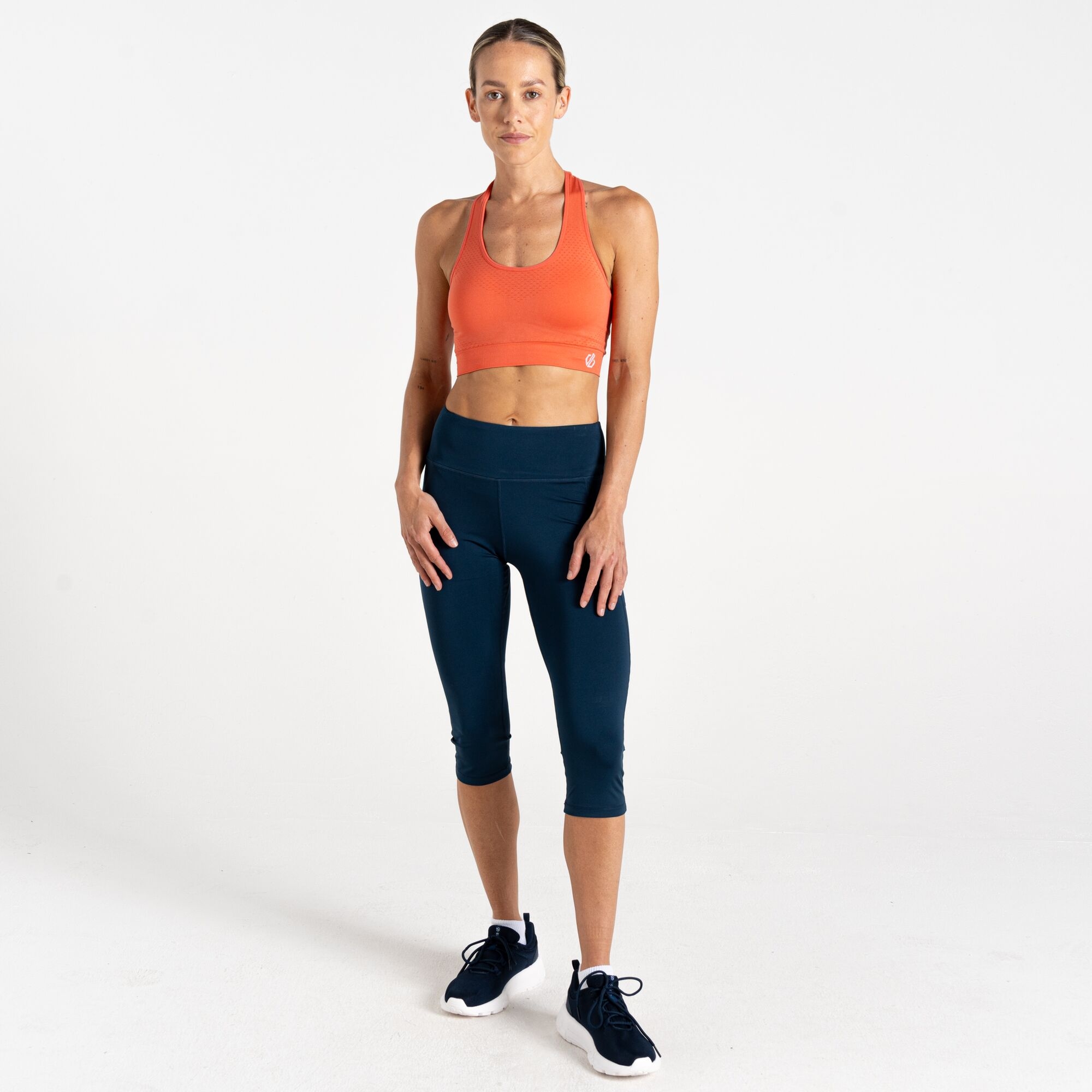 Dare 2b Legginsy sportowe damskie 3/4 Influential II Niebieski