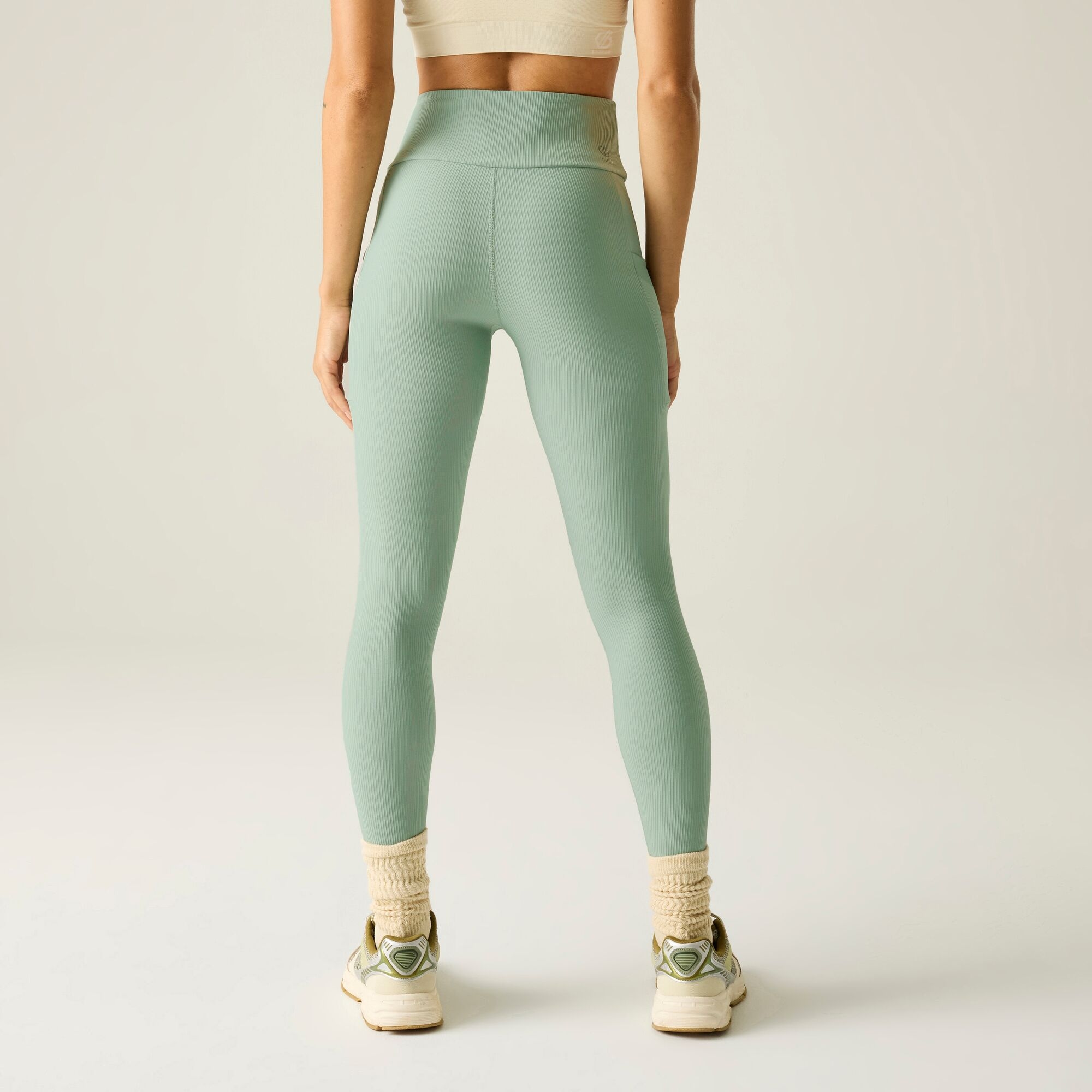 Dare 2b   Legginsy sportowe damskie szybkoschnące Hustle Zielony