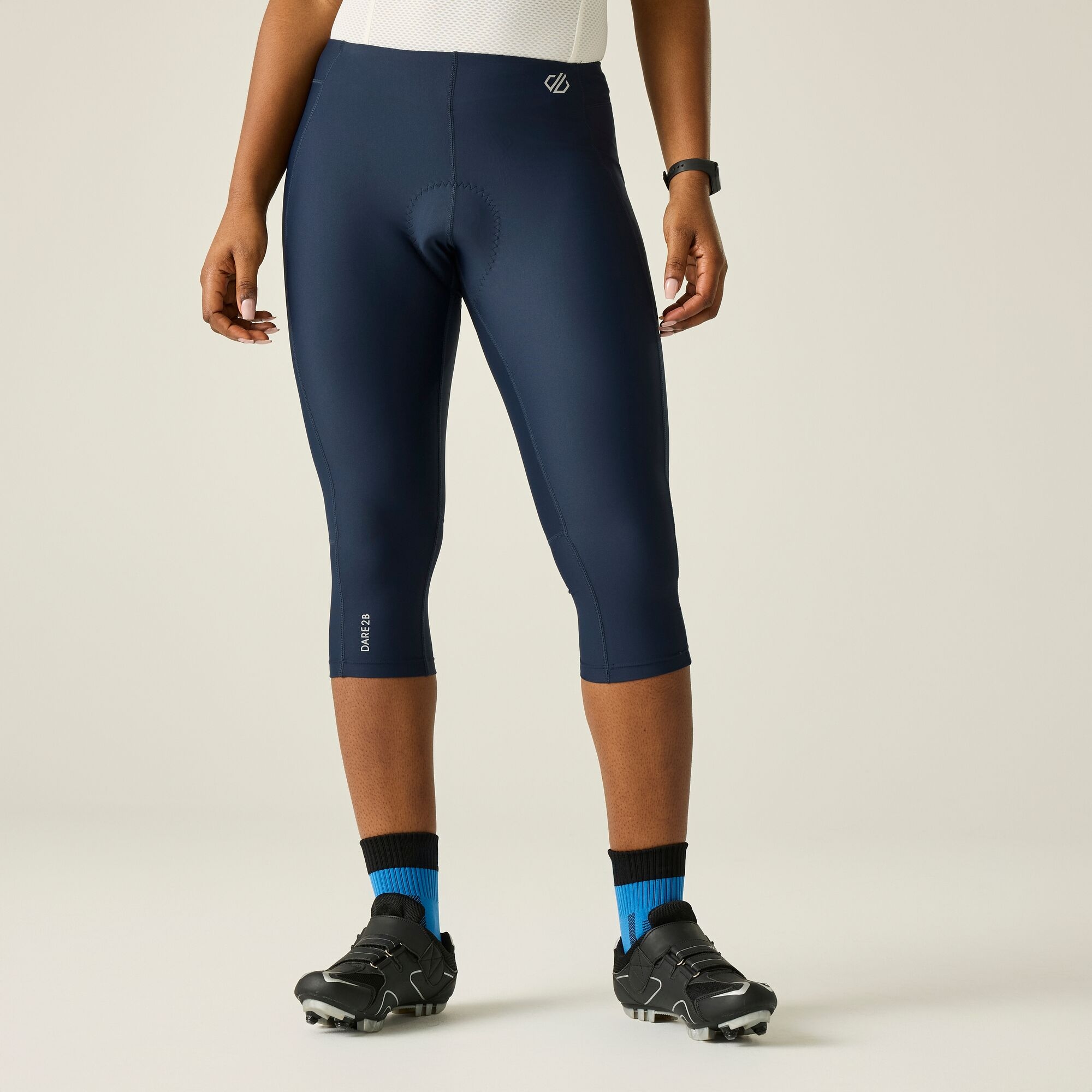 Dare 2b Spodnie rowerowe damskie capri odblaskowe Verve Niebieski