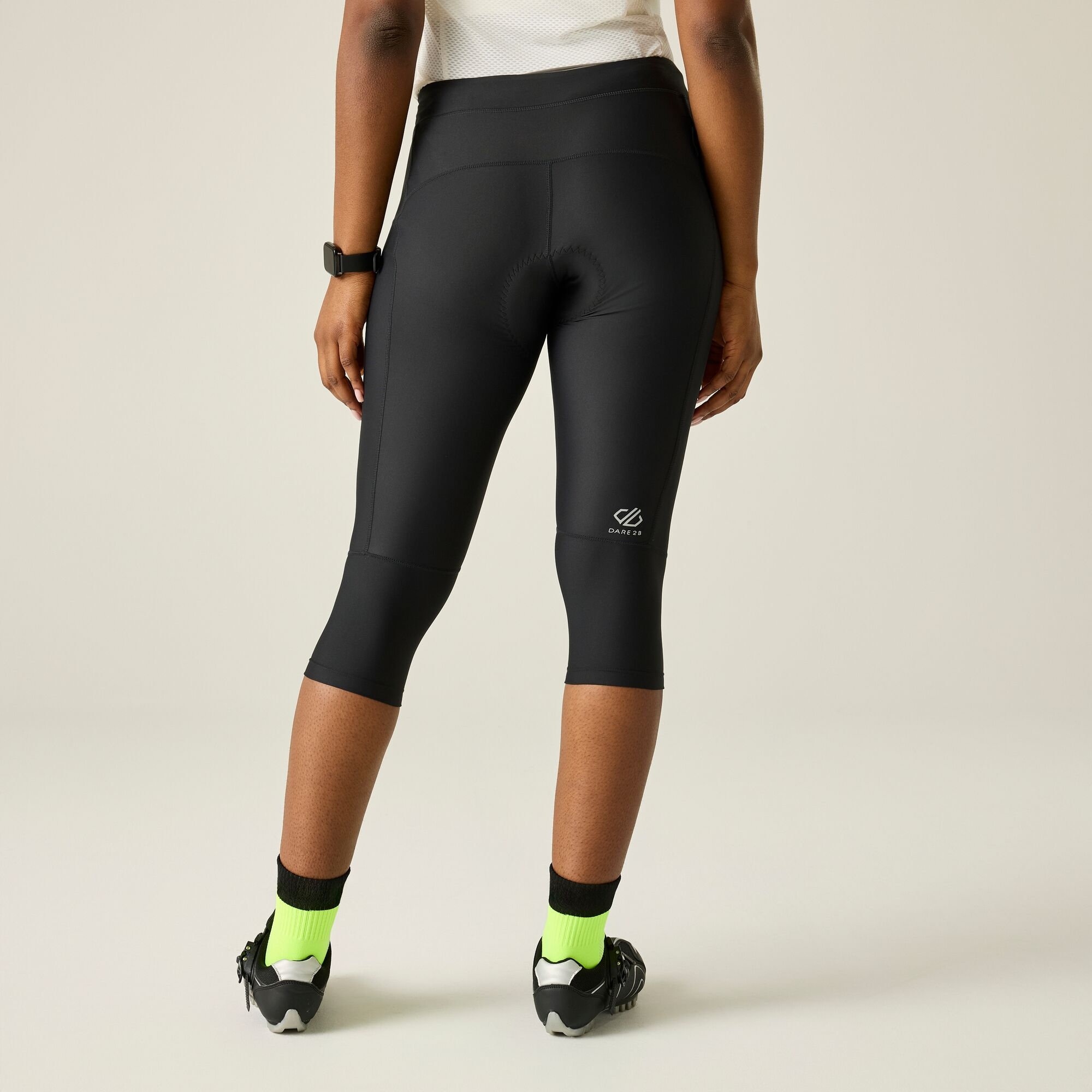 Dare 2b   Spodnie rowerowe damskie capri odblaskowe Verve Czarny