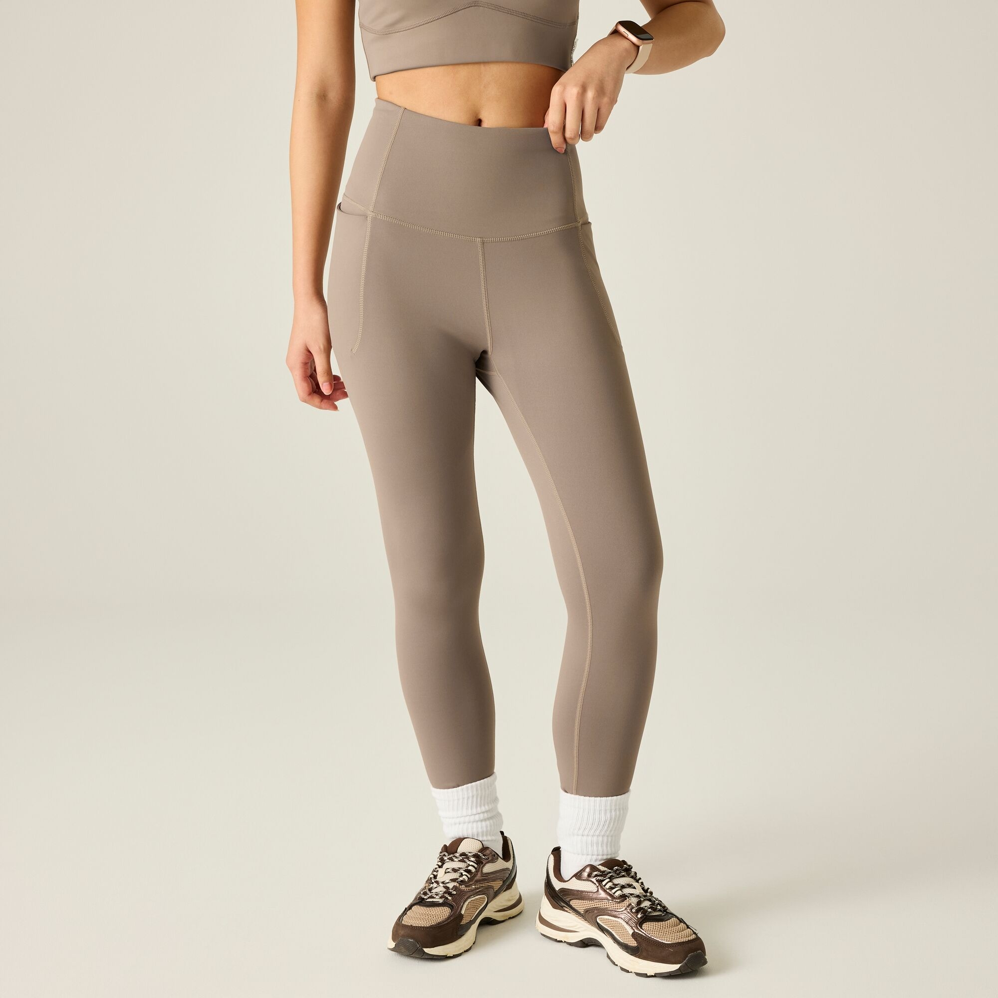 Dare 2B Women's Taupe Refresh Sculpting Leggings In Size 12 - Image 5