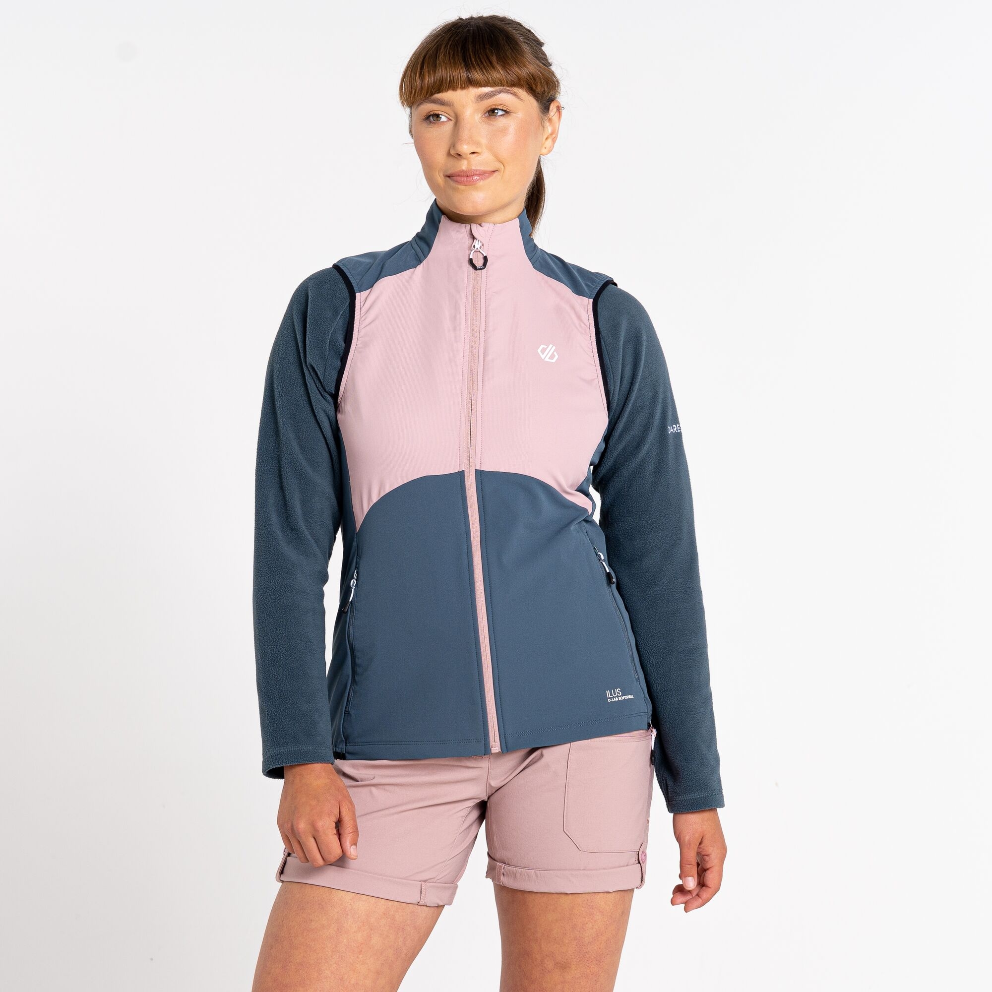 Dare 2b - Damska Kamizelka Softshell Avidly Różowo-szary, Rozmiar: 40