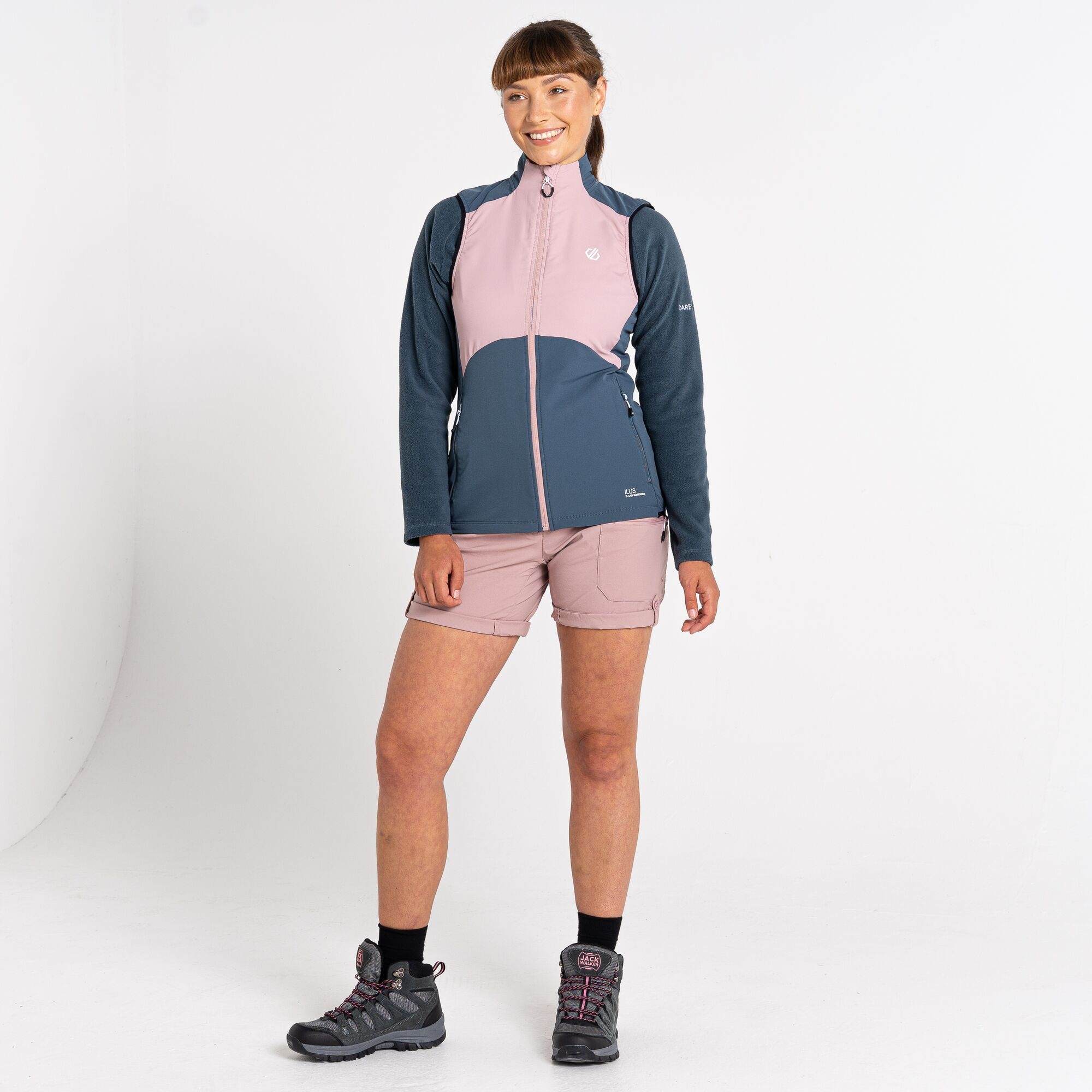 Dare 2b - Damska Kamizelka Softshell Avidly Różowo-szary