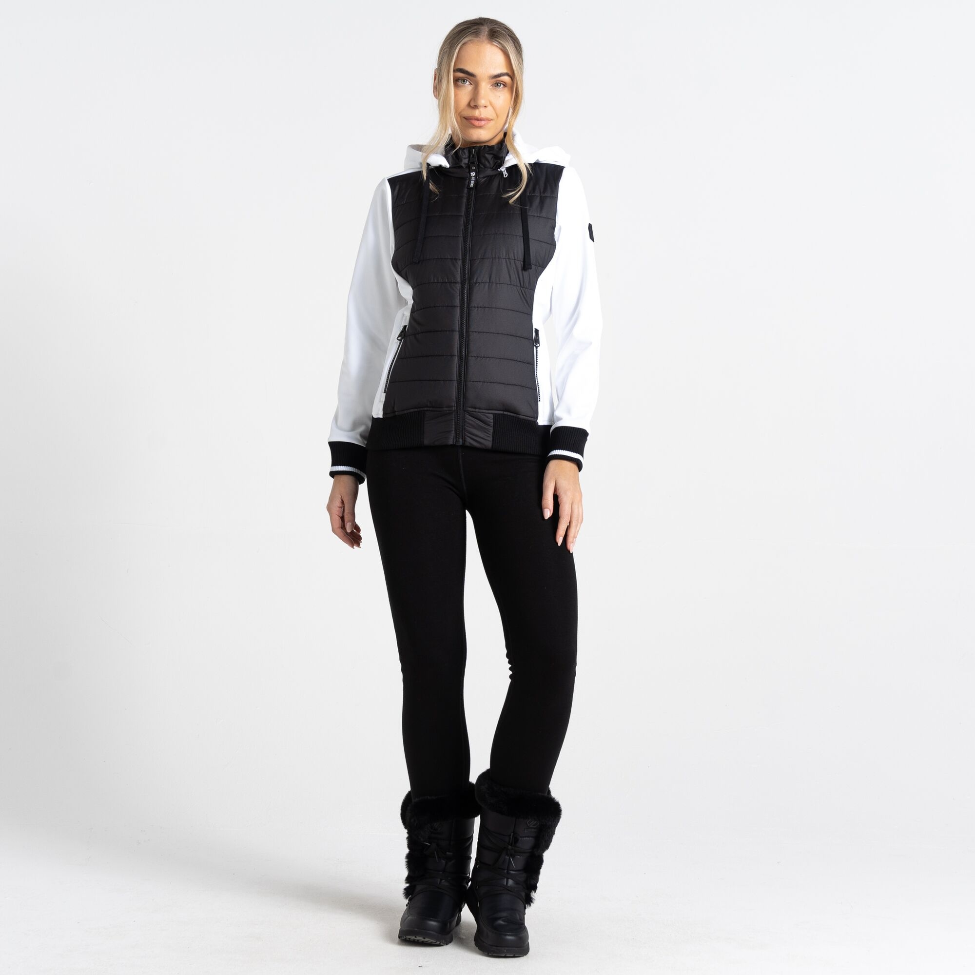 Dare 2b - Damska Kurtka Hybrydowa Chilly Czarno-biały