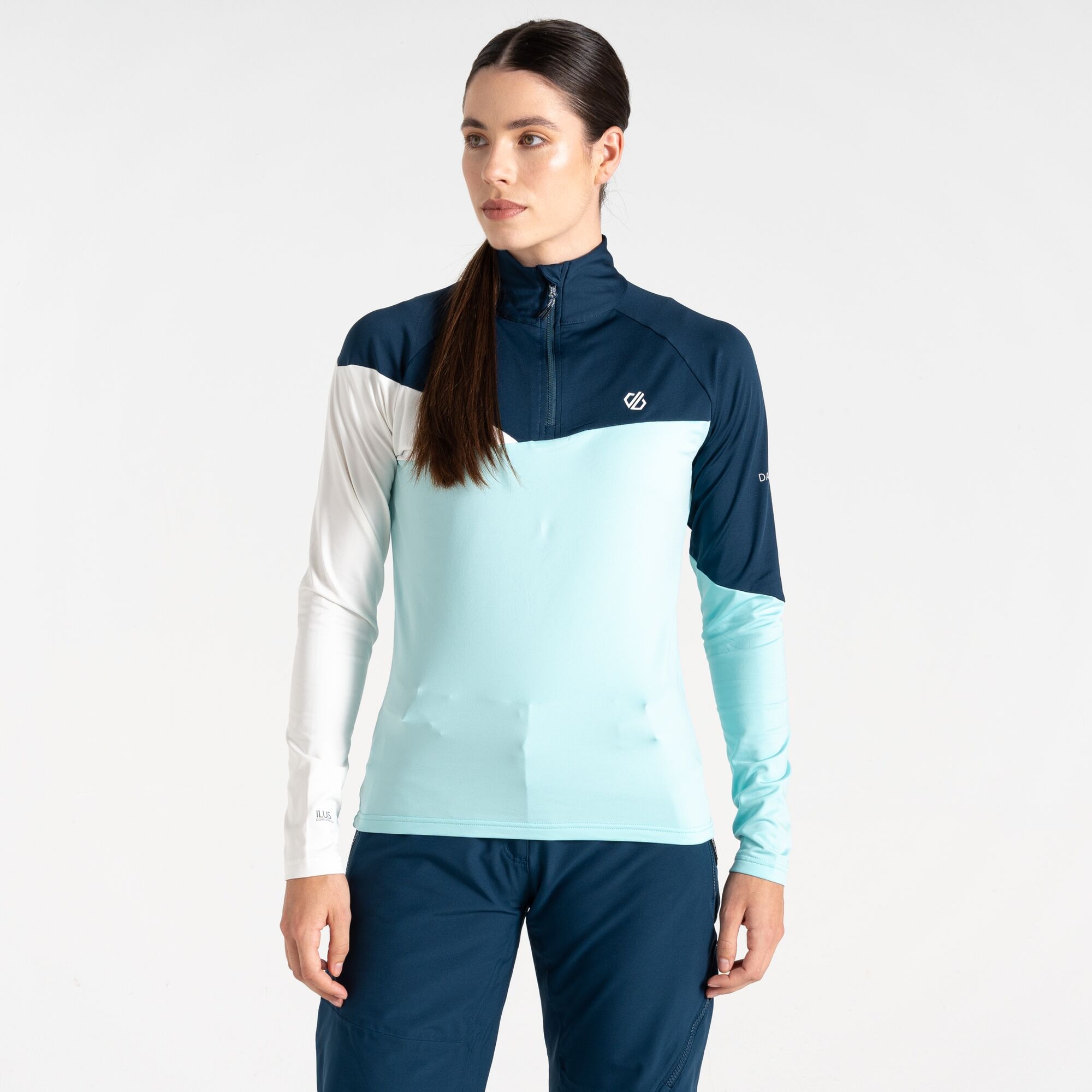 Dare 2b - Damska Bluza Ice II Core Stretch Niebieski, Rozmiar: 34