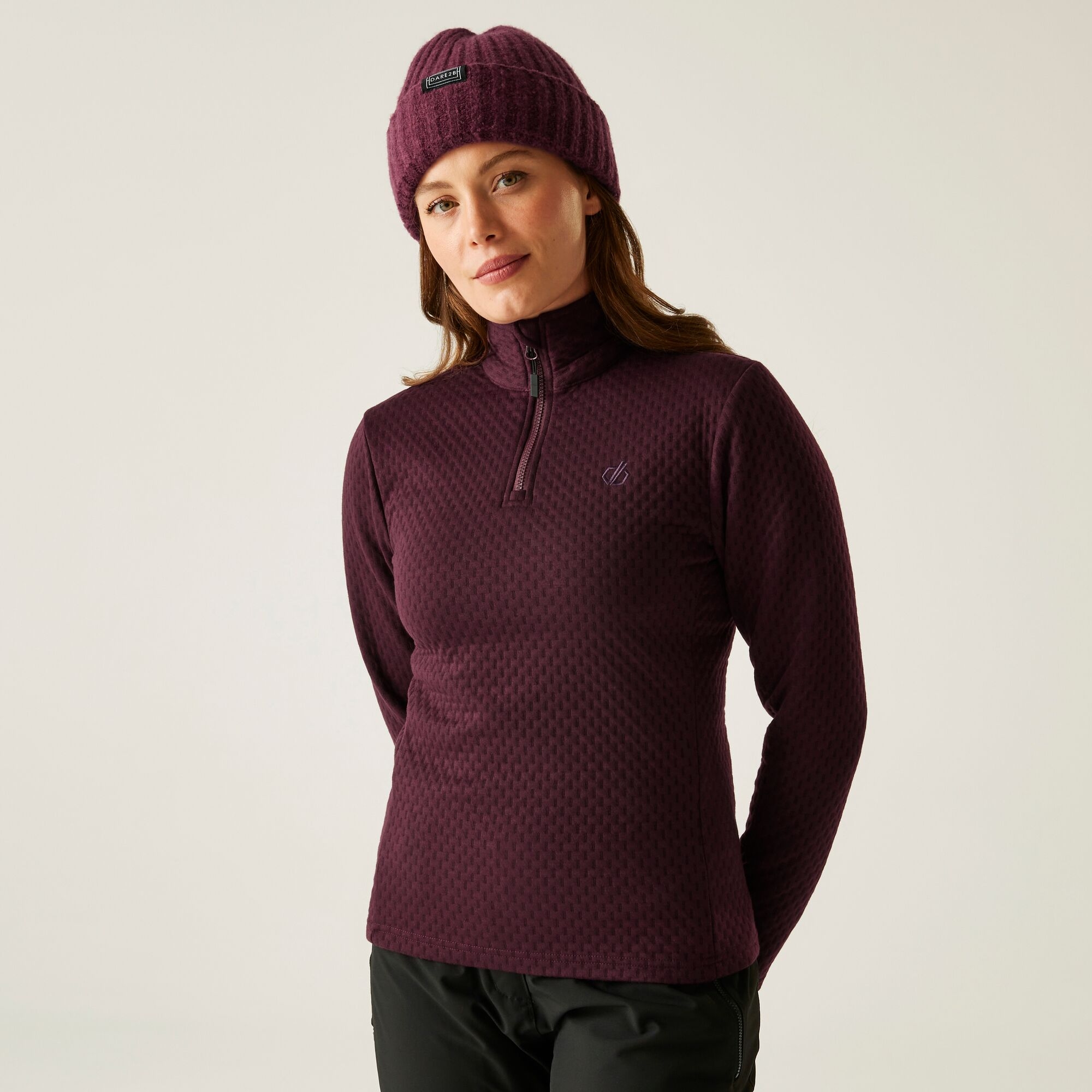 Dare 2b Bluza damska z suwakiem 1/4 Blindside Fioletowy