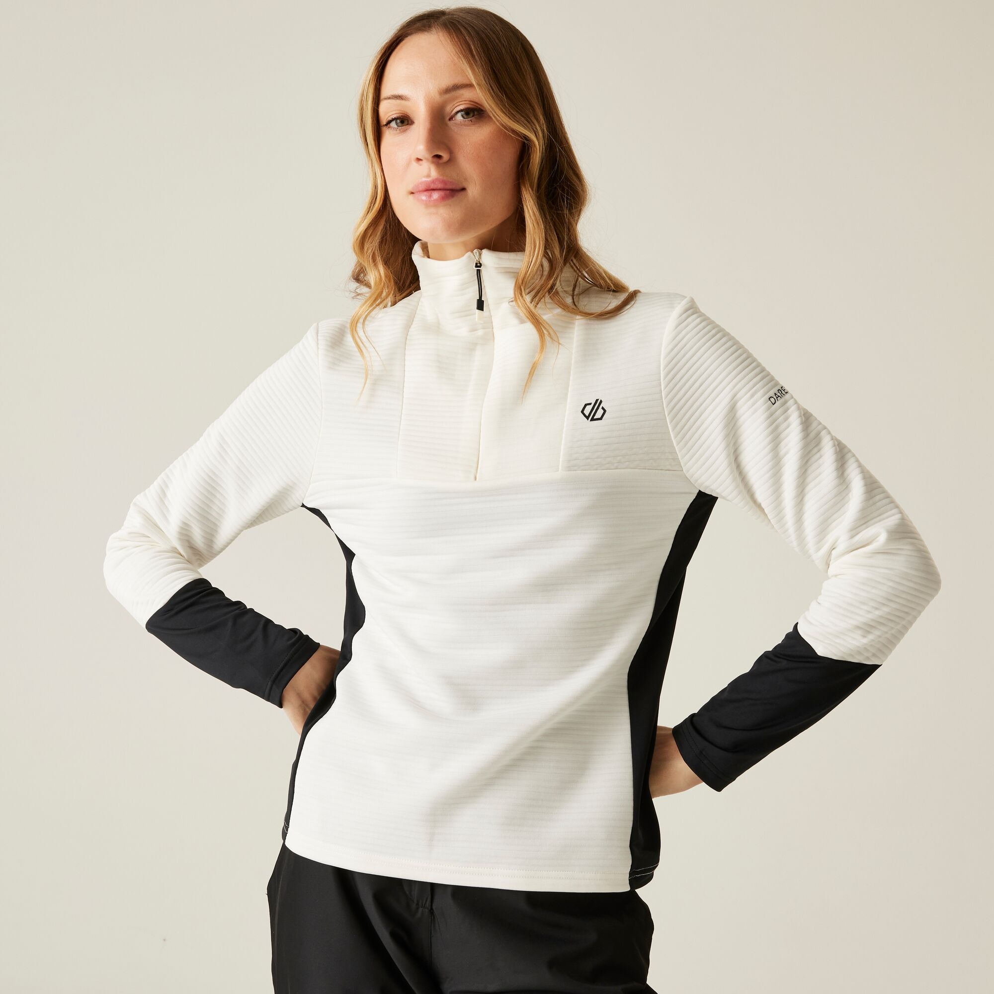 Dare 2b Bluza damska z suwakiem 1/4 Iced Beżowy