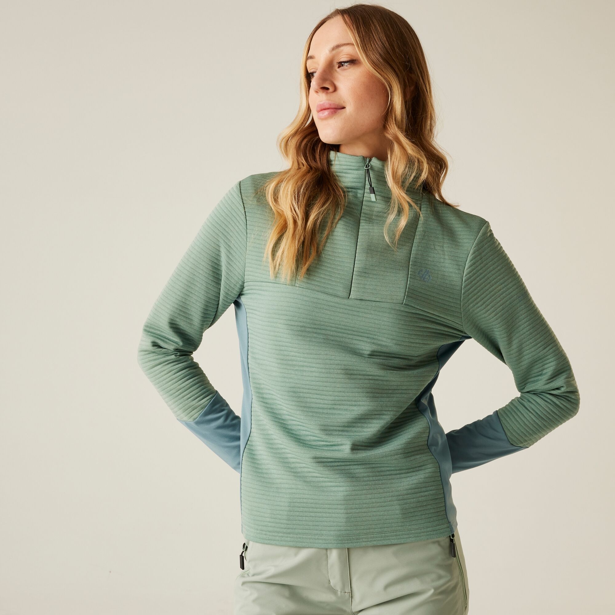 Dare 2b   Bluza damska z suwakiem 1/4 Iced Zielony