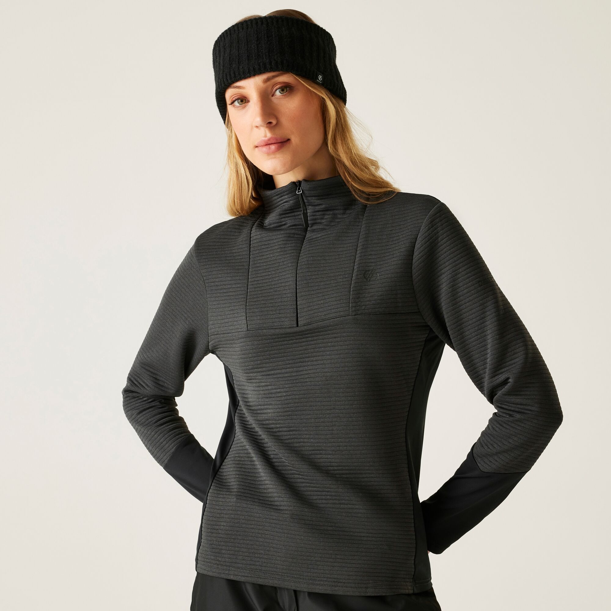 Dare 2b Bluza damska z suwakiem 1/4 Iced Czarny