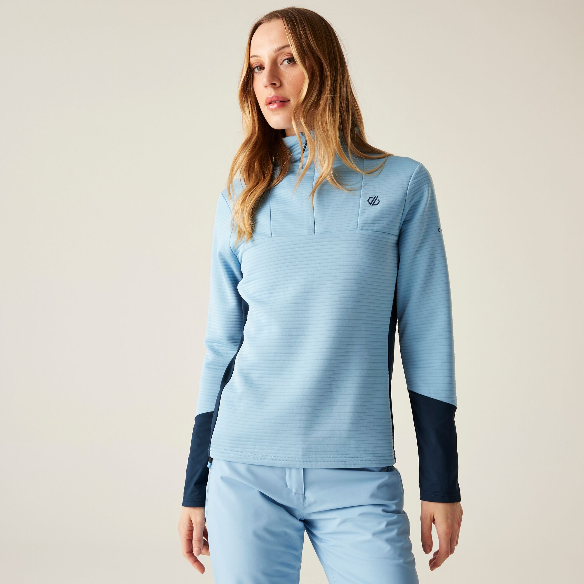 Dare 2b Bluza damska z suwakiem 1/4 Iced Niebieski