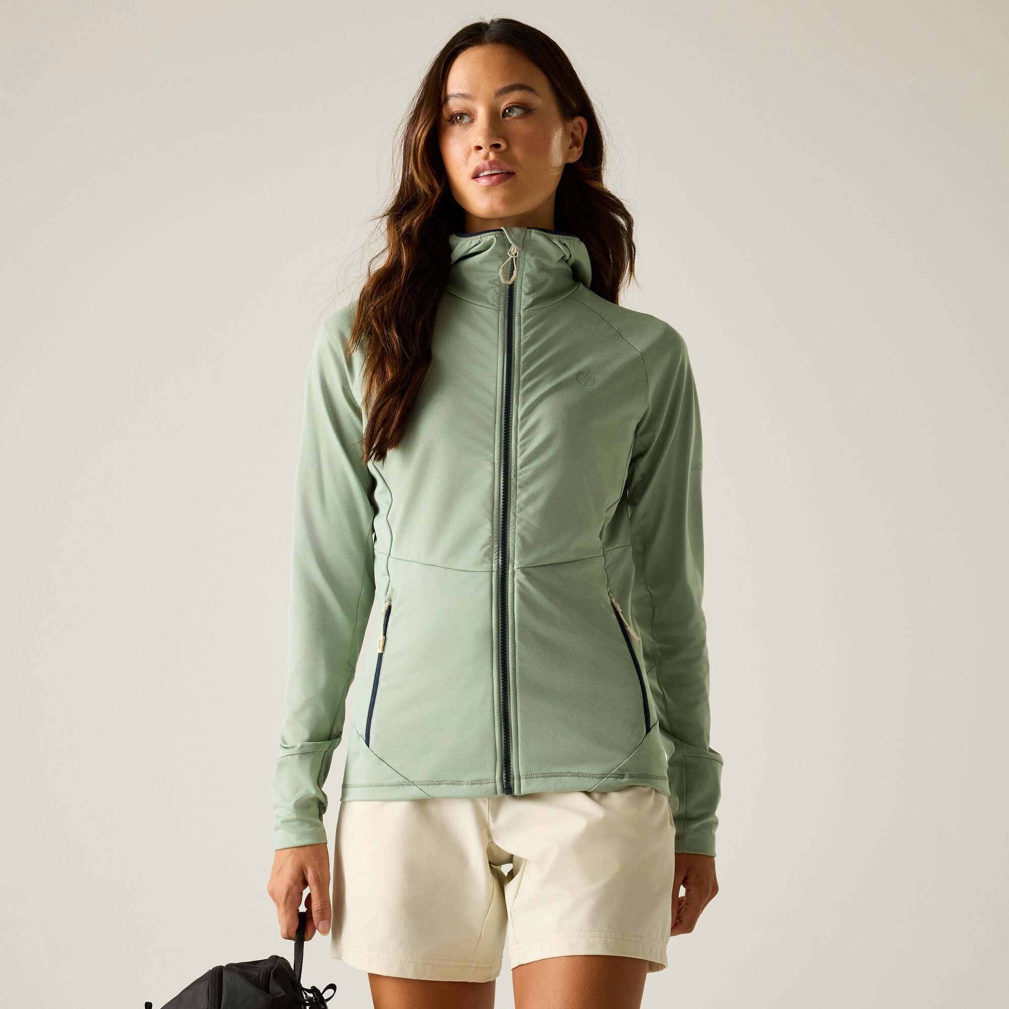 Dare 2b   Bluza damska rozpinana z kapturem Nomadic Zielony