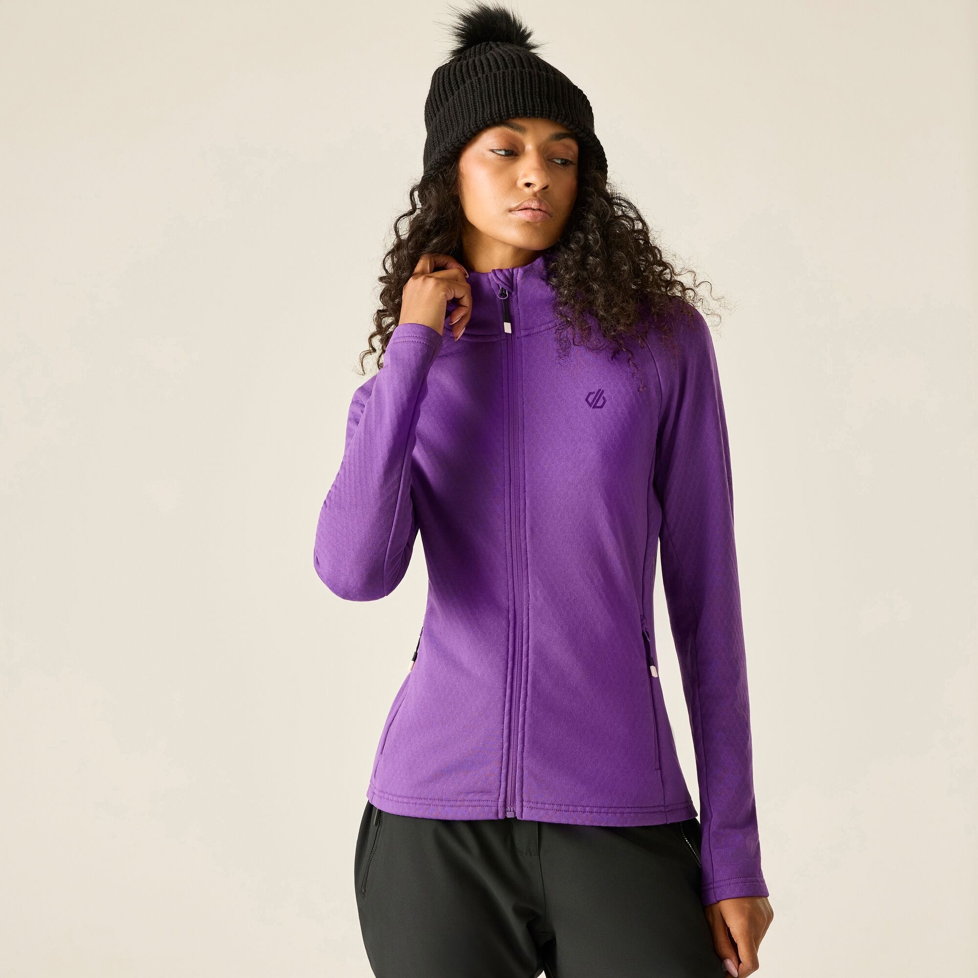 Dare 2B Women's Ventura Hooded Stretch Midlayer - Purple Size 8