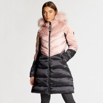 Damska puchowa kurtka parka Dare2b Barones pudrowy róż Damska puchowa kurtka parka Dare2b Barones pudrowy róż