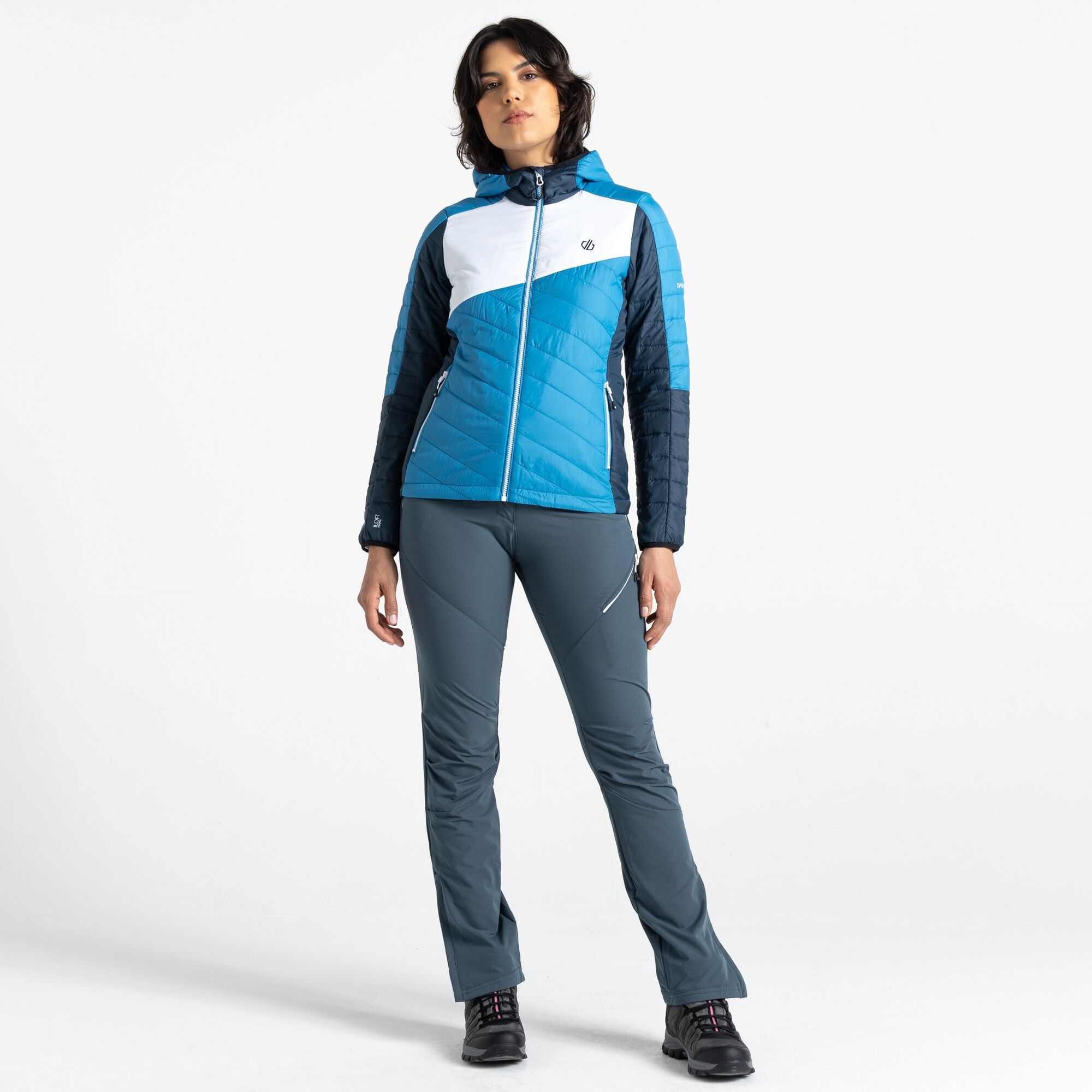 Dare 2b Damska kurtka ocieplana z kapturem Ascending Niebiesko-granatowy