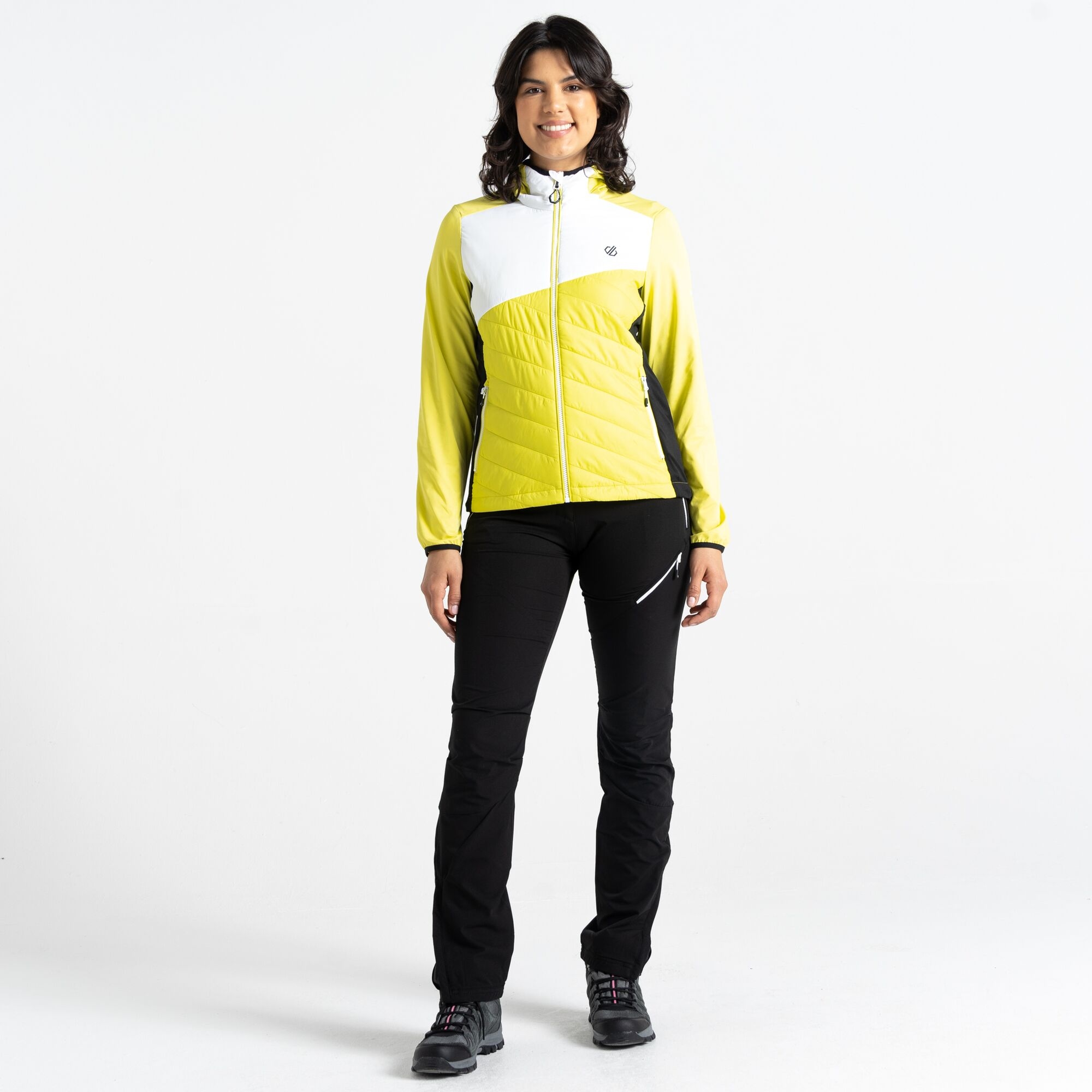Dare 2b Damska kurtka hybrydowa Ascending Żółto-biały