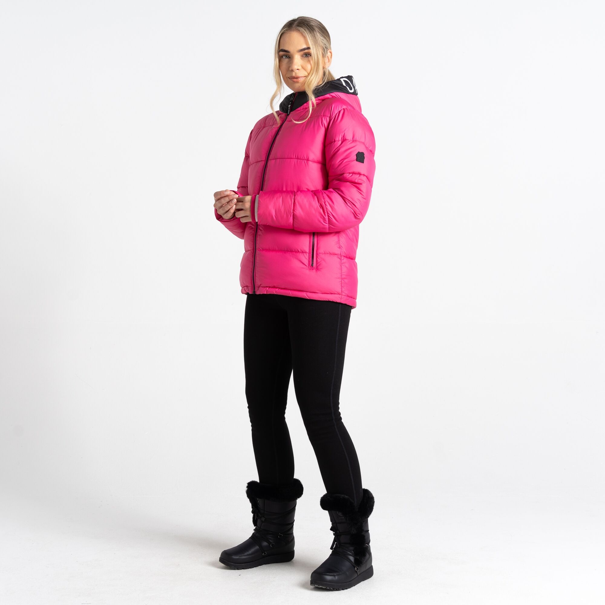 Dare 2b Damska kurtka pikowana z kapturem Chilly Różowy