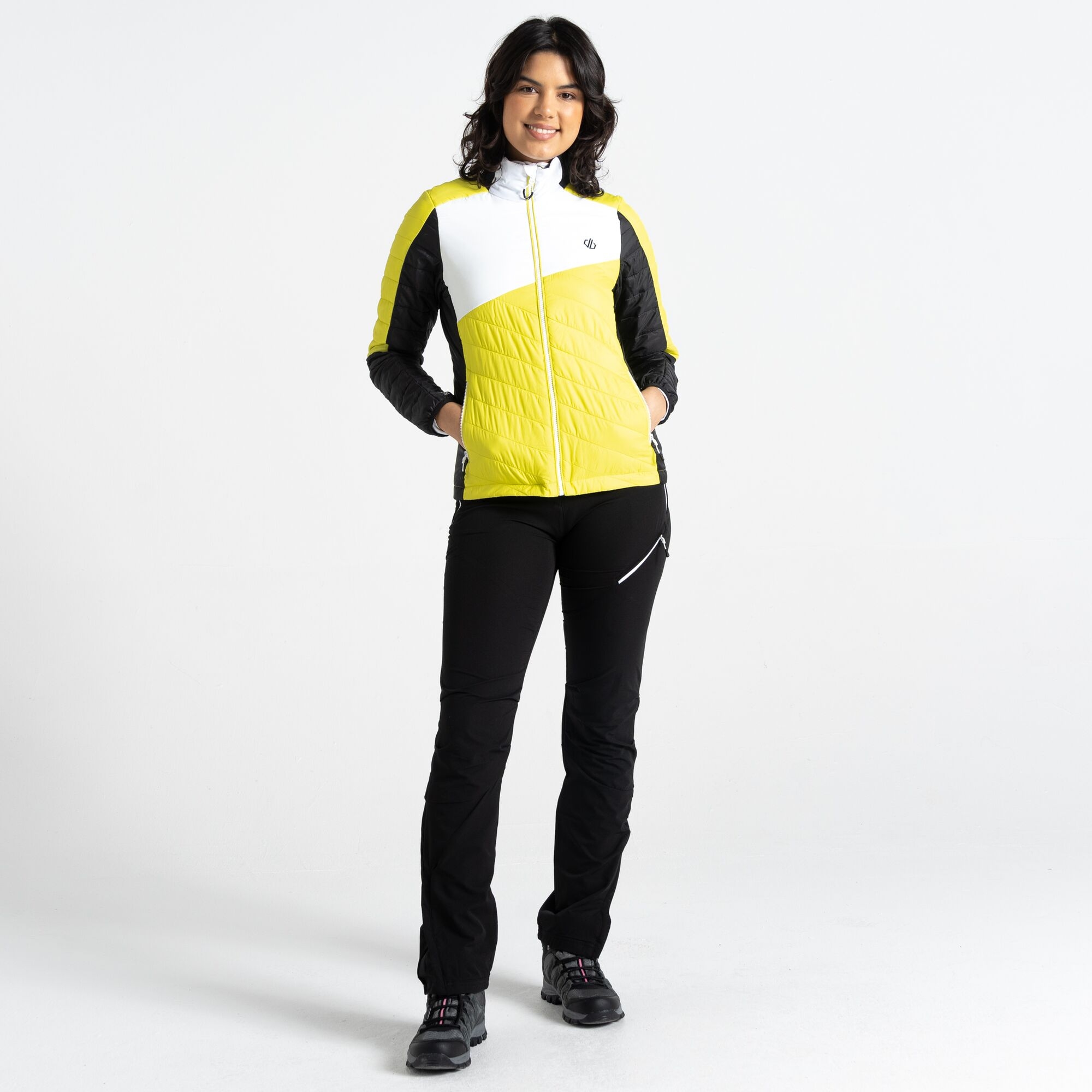 Dare 2b Damska kurtka hybrydowa Surmise Żółto-biały