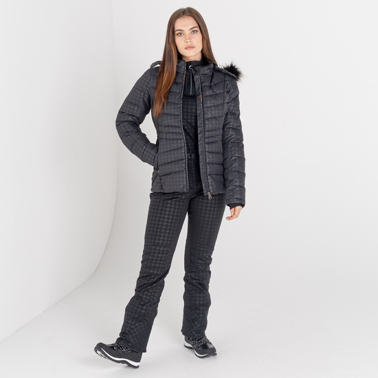 Dare 2b - Women's Glamorize II Waterproof Ski Jacket Black Dogtooth Print