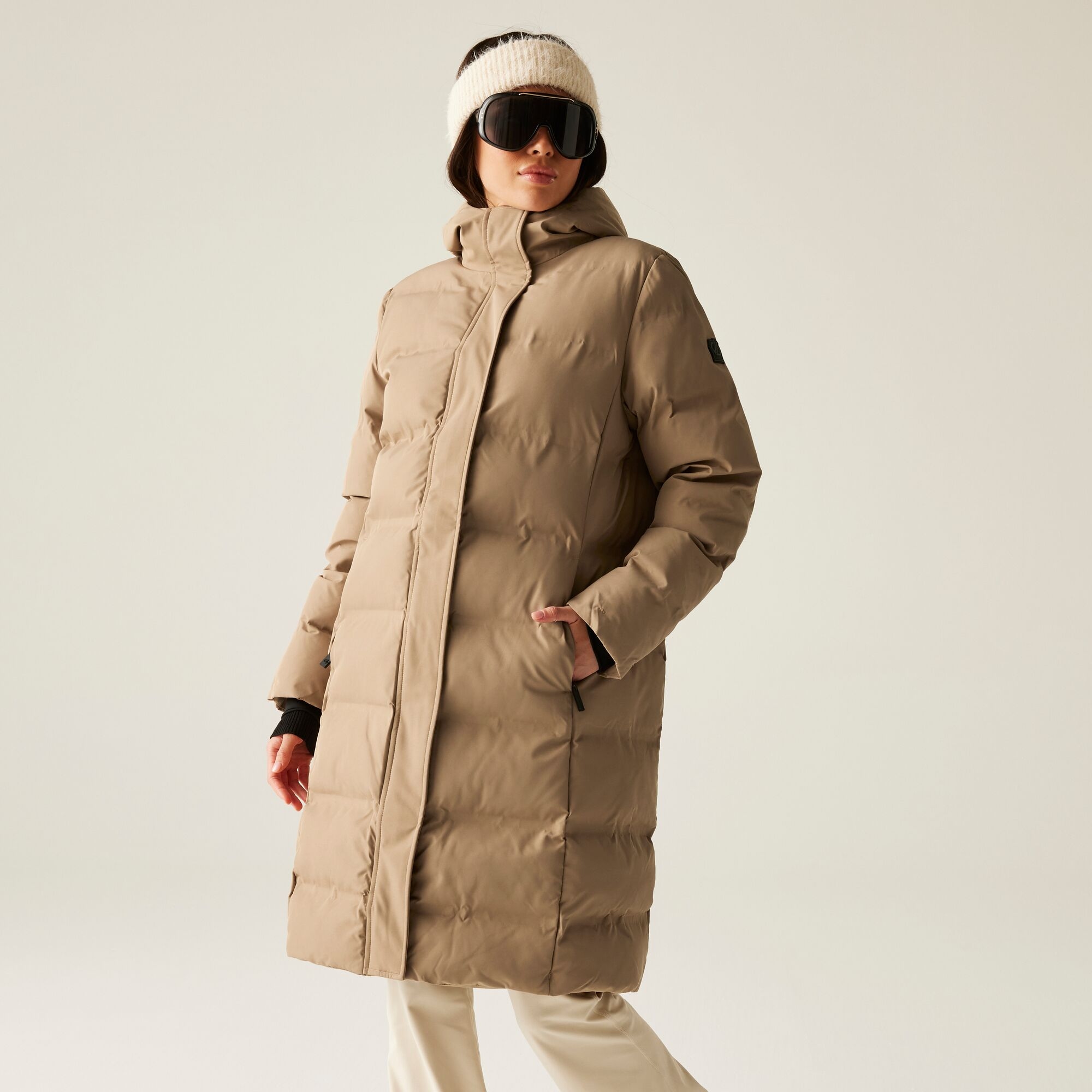 Dare 2b Płaszcz damski zimowy ocieplany Wander Beżowy