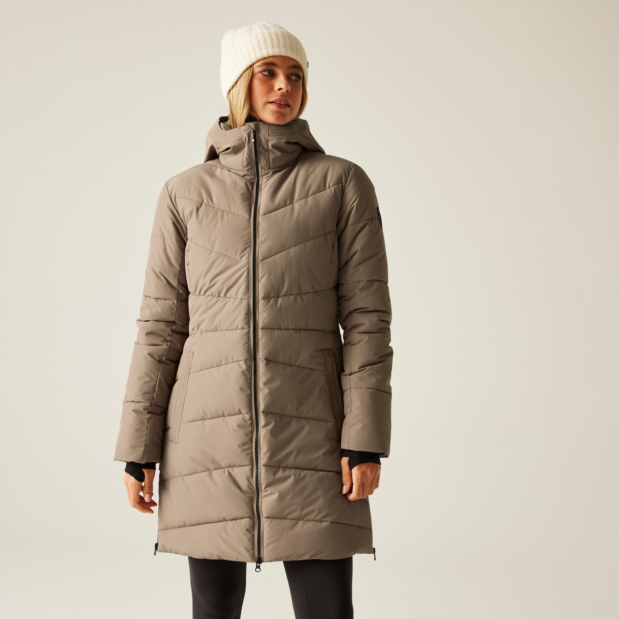 Dare 2b Płaszcz damski zimowy ocieplany Striking V Beżowy