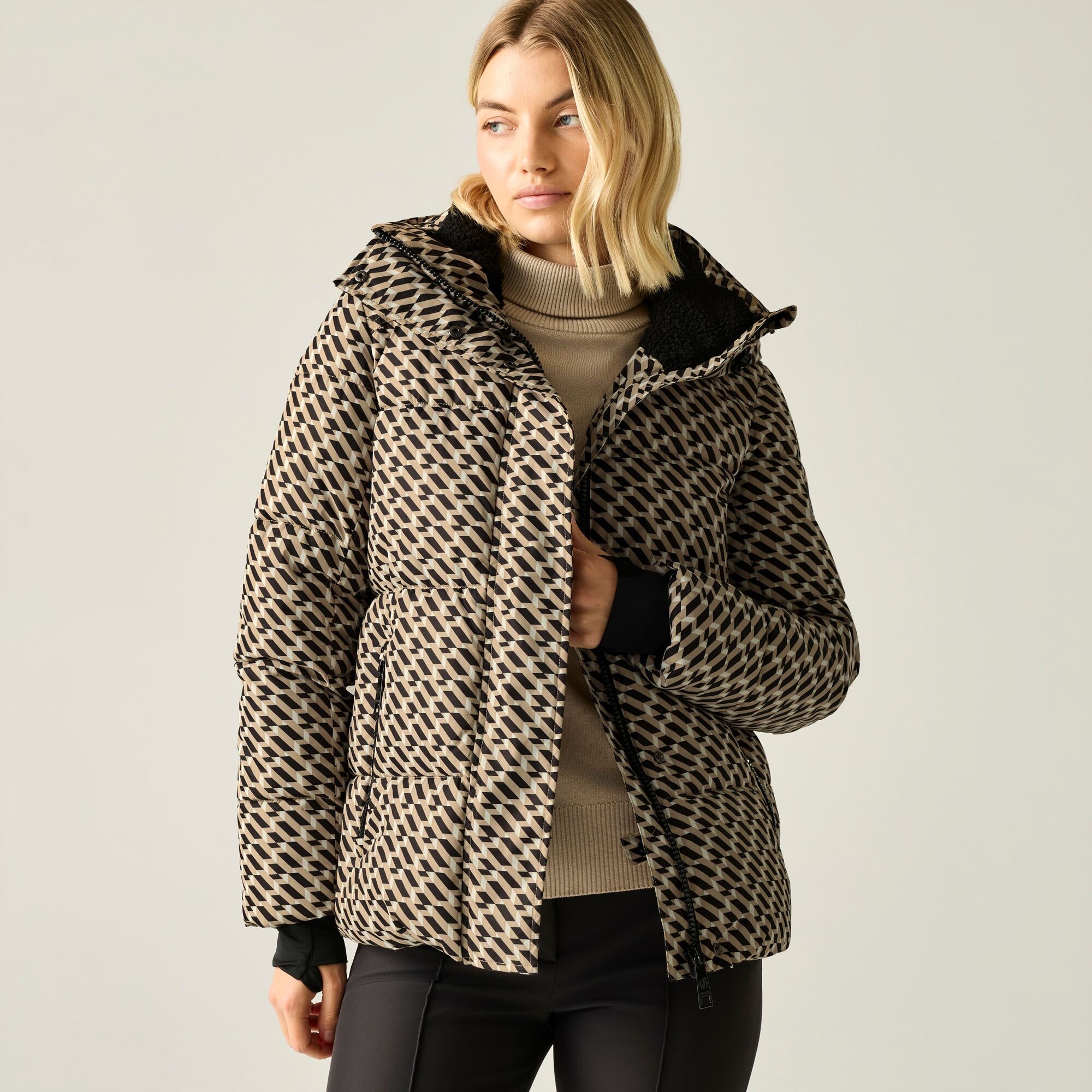 Dare 2B Women's Beige Puffer Jacket Allure - Image 4