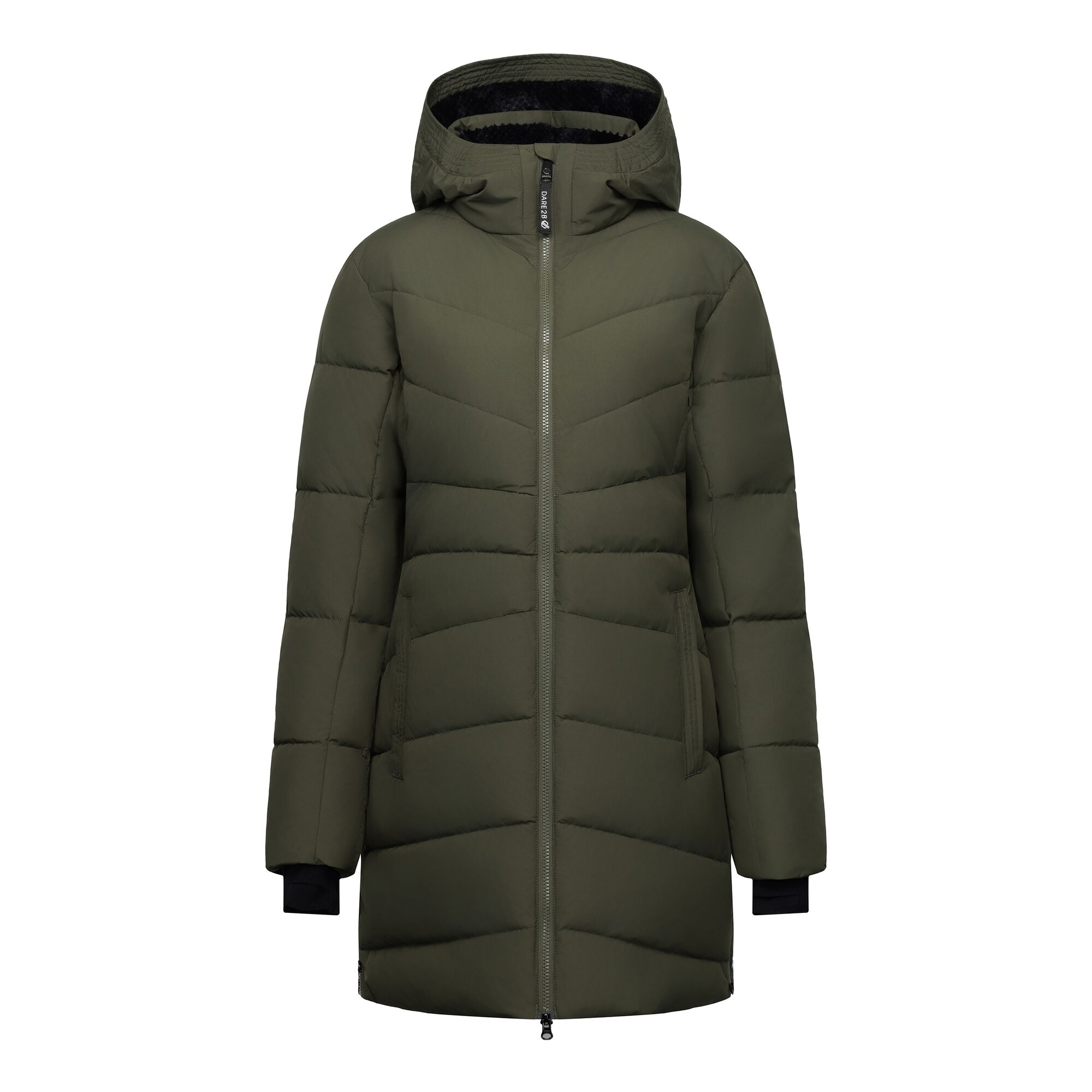 Dare 2B Women's Waterproof Glacier Longline Padded Jacket - Green Size 12