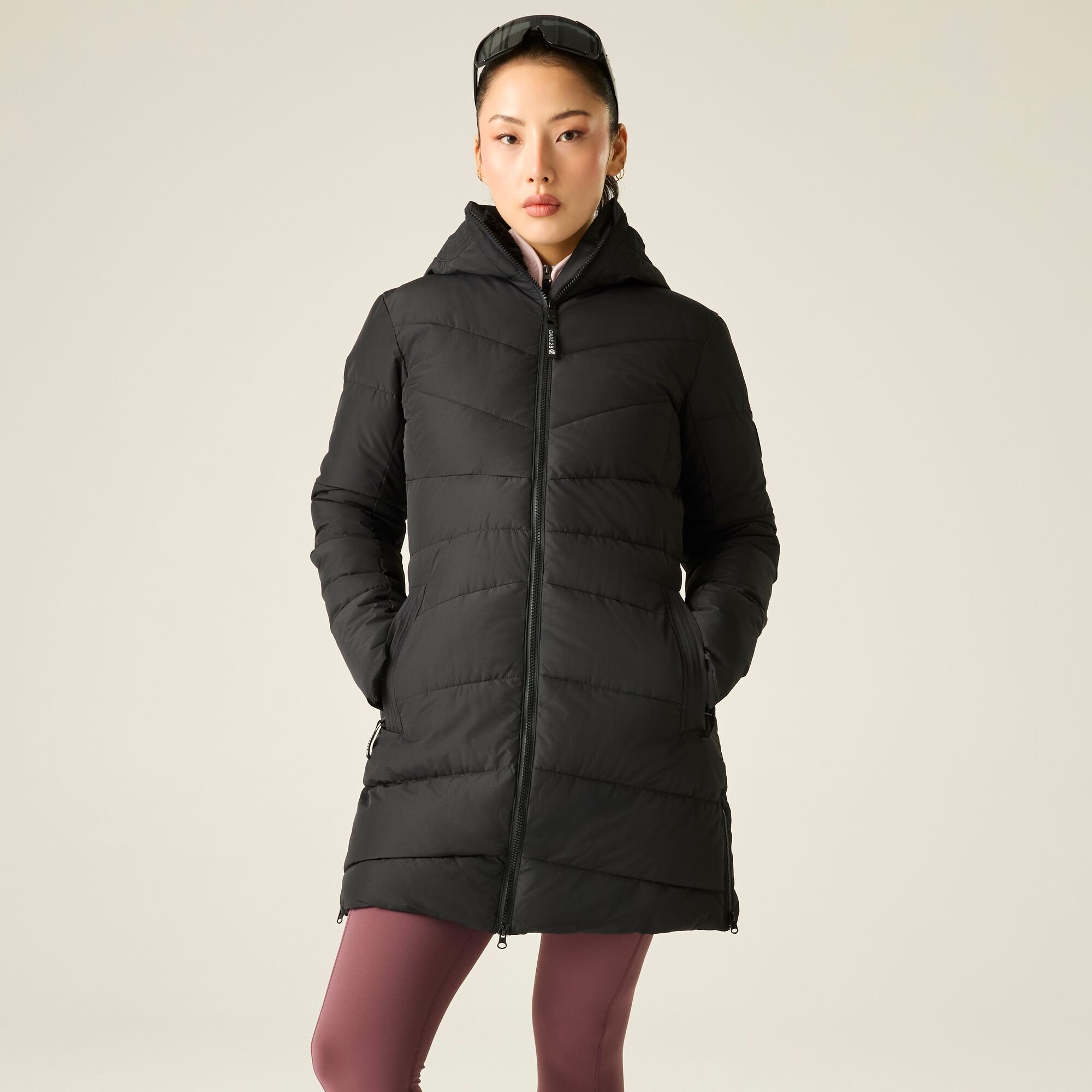 Dare 2B Women's Waterproof Glacier Longline Padded Jacket - Black Size 16