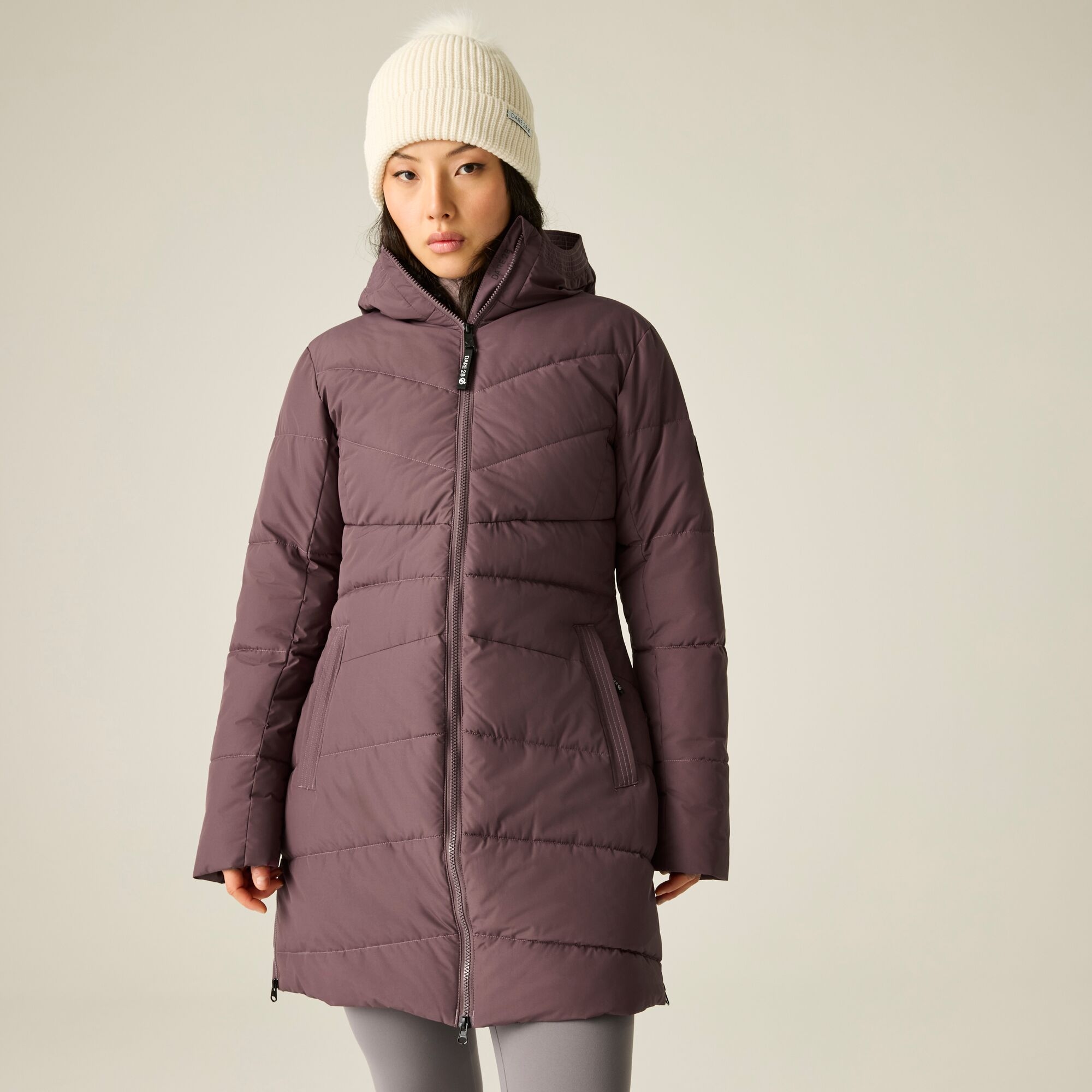 Dare 2B Women's Waterproof Glacier Longline Padded Jacket - Purple Size 18