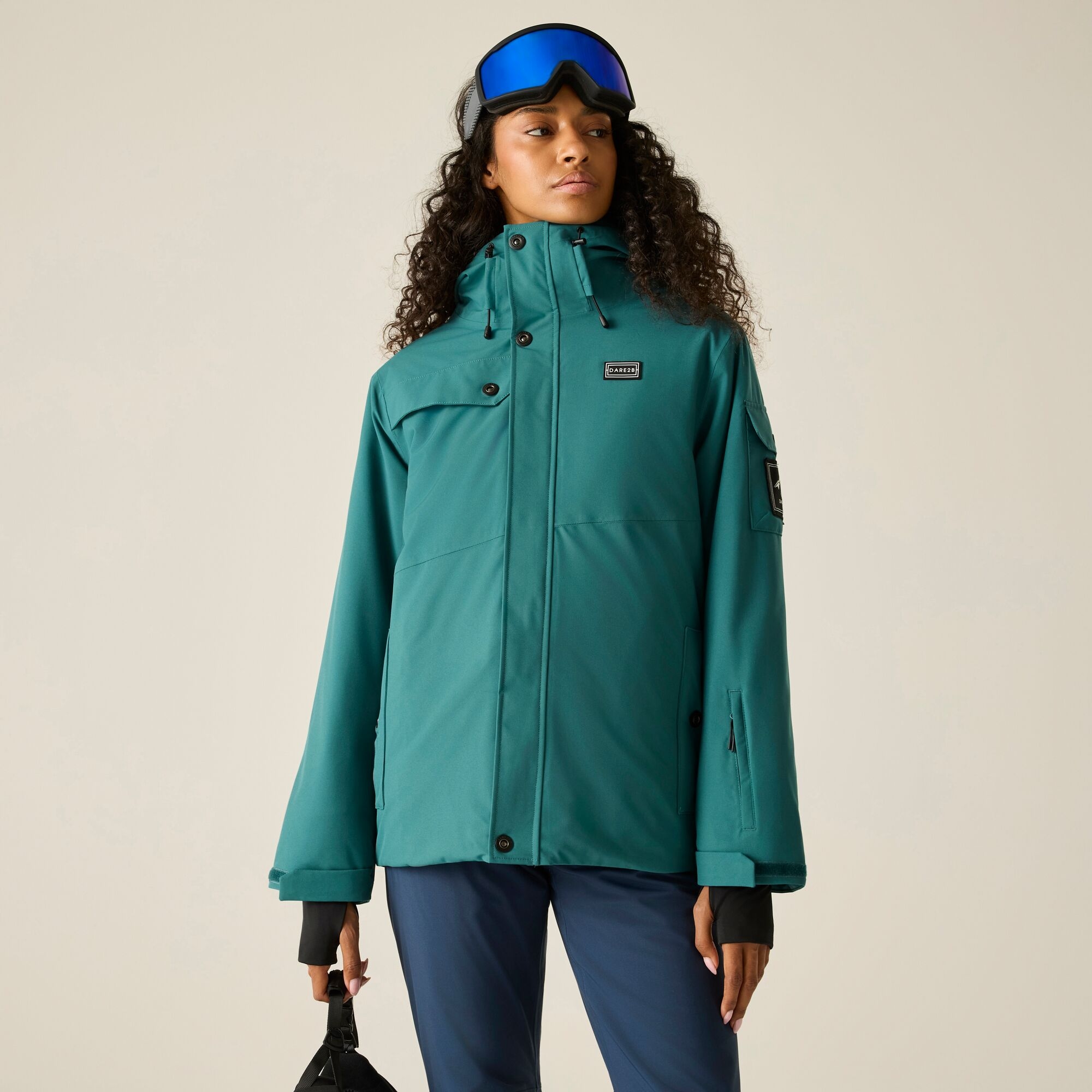 Dare 2B Women's Ski Life Ii Insulated Waterproof Jacket Green Size 20 - Image 2