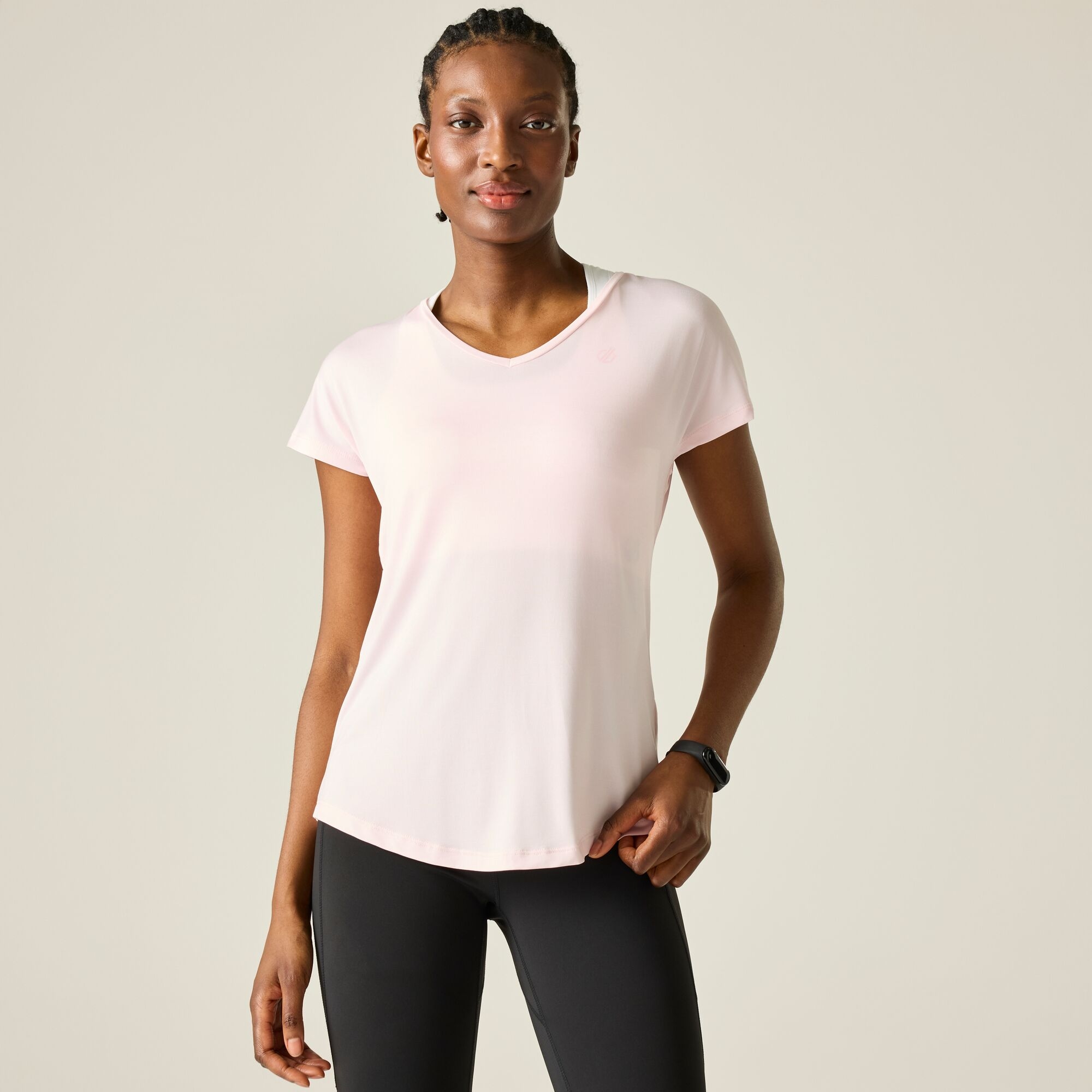 Dare 2B Women's Pale Pink Vigilant Lightweight Active T-Shirt In Size 20 - Image 1