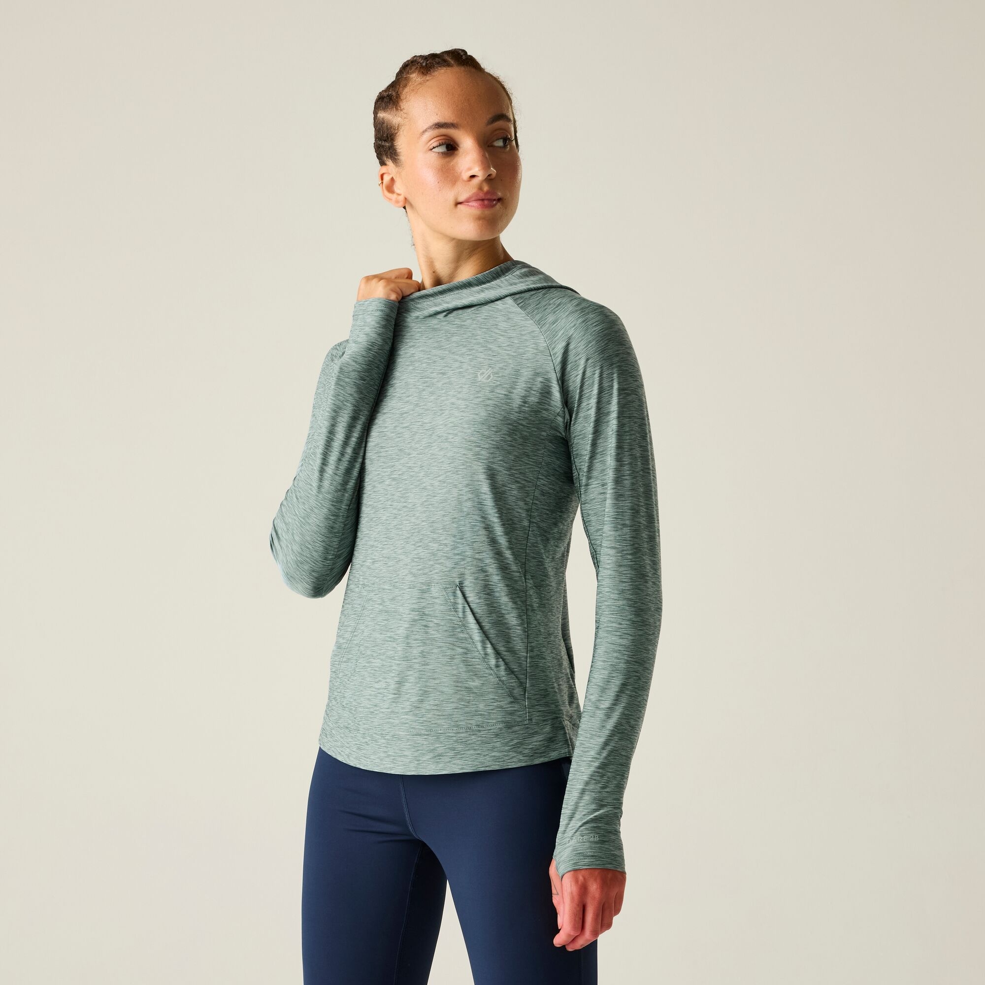 Dare 2b Bluza damska z kapturem szybkoschnąca Sprint Cty Zielony