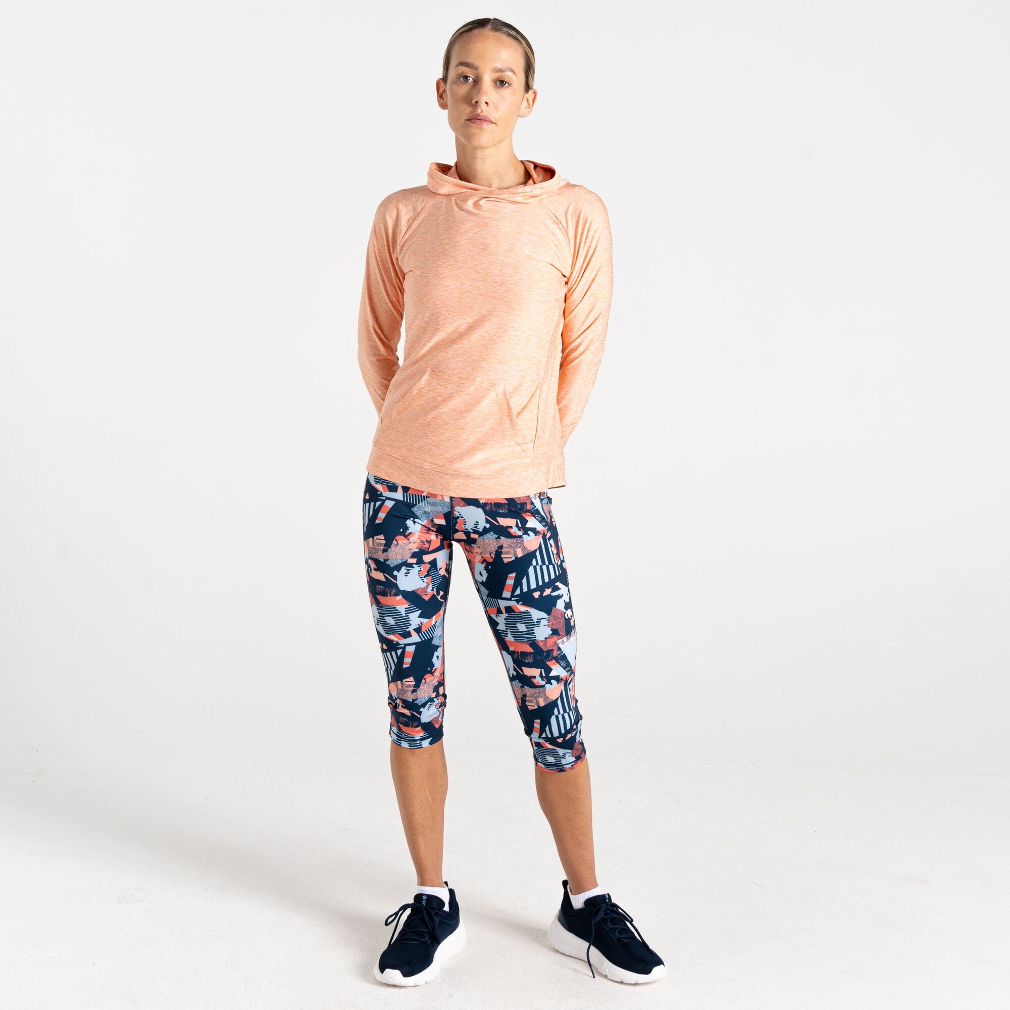 Dare 2b   Bluza damska z kapturem szybkoschnąca Sprint Cty Pomarańczowy