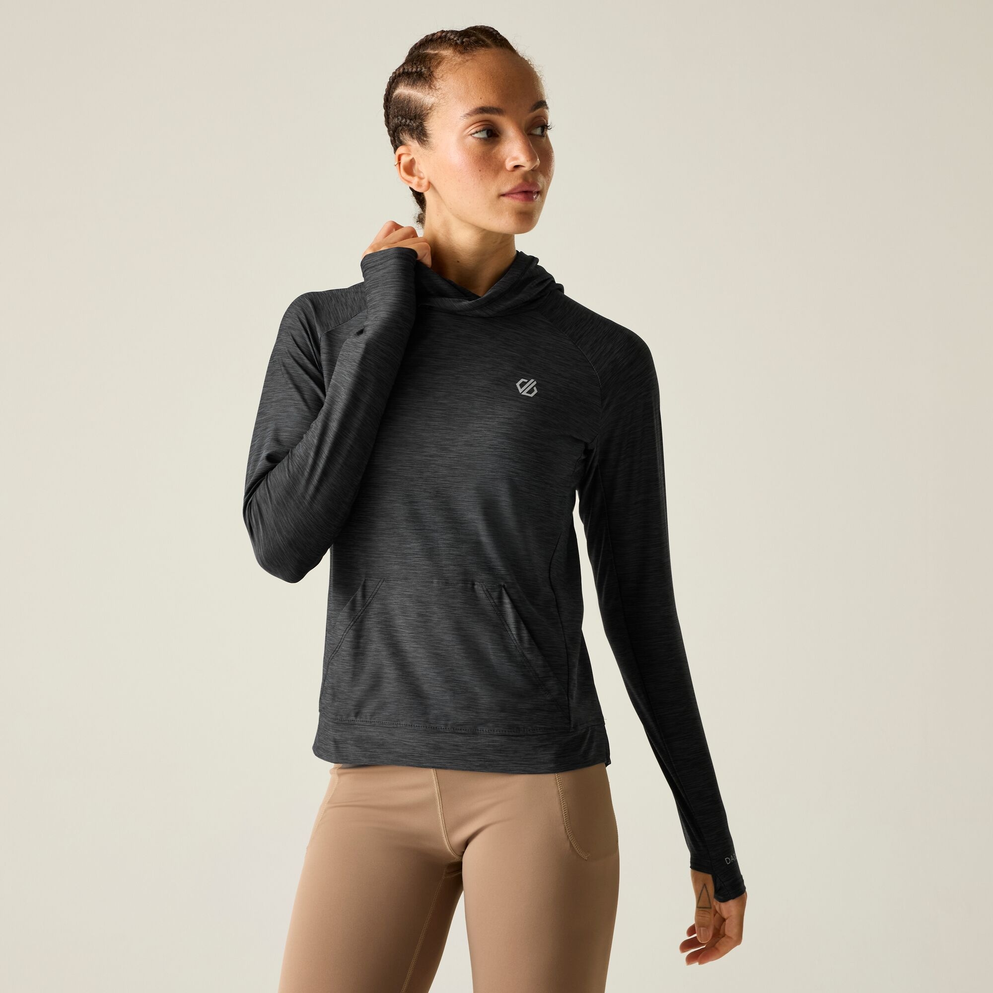 Dare 2b Dare 2b Bluza damska z kapturem szybkoschnąca Sprint Cty Czarny