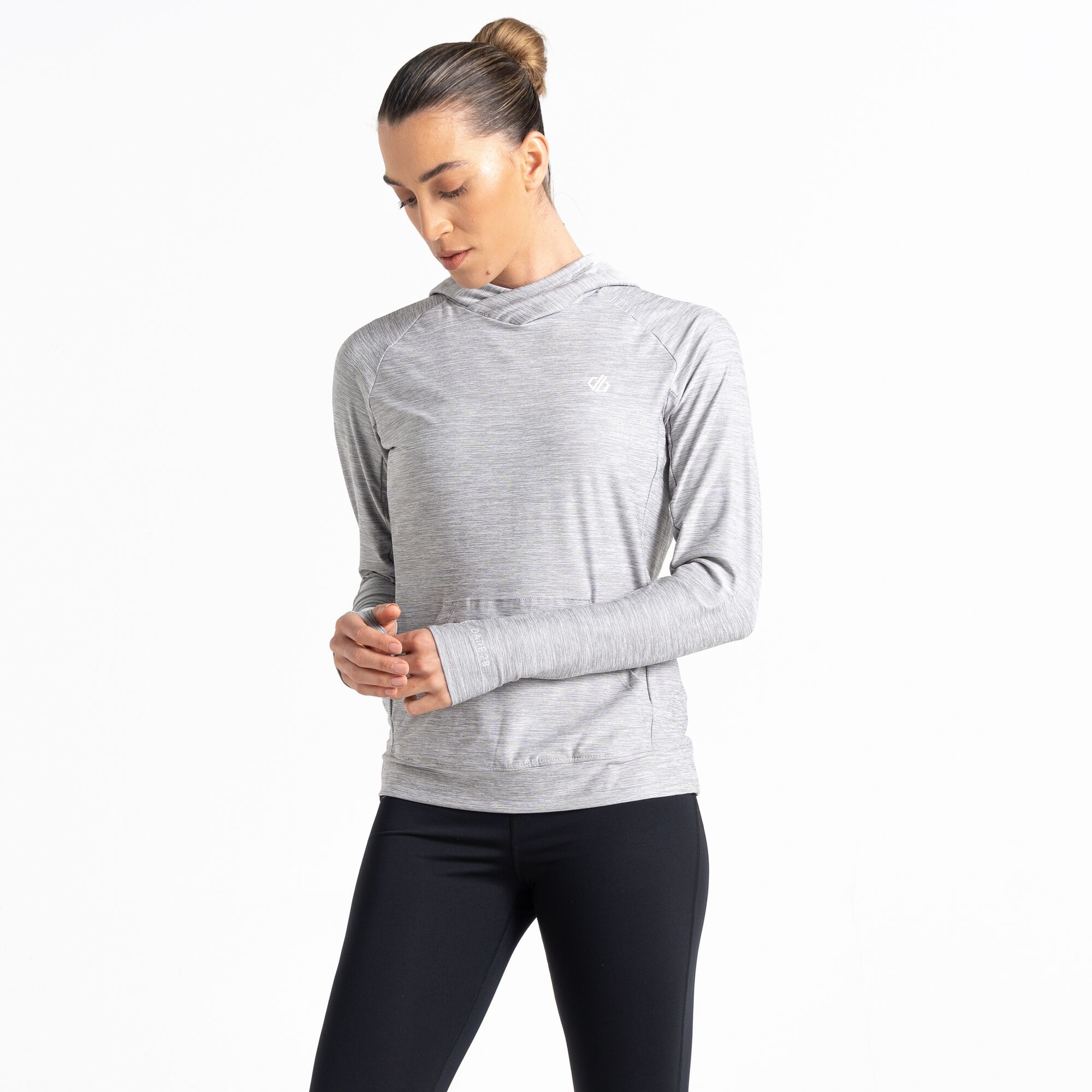 Dare 2b - Damska Bluza z Kapturem Sprint Cty Szary, Rozmiar: 32
