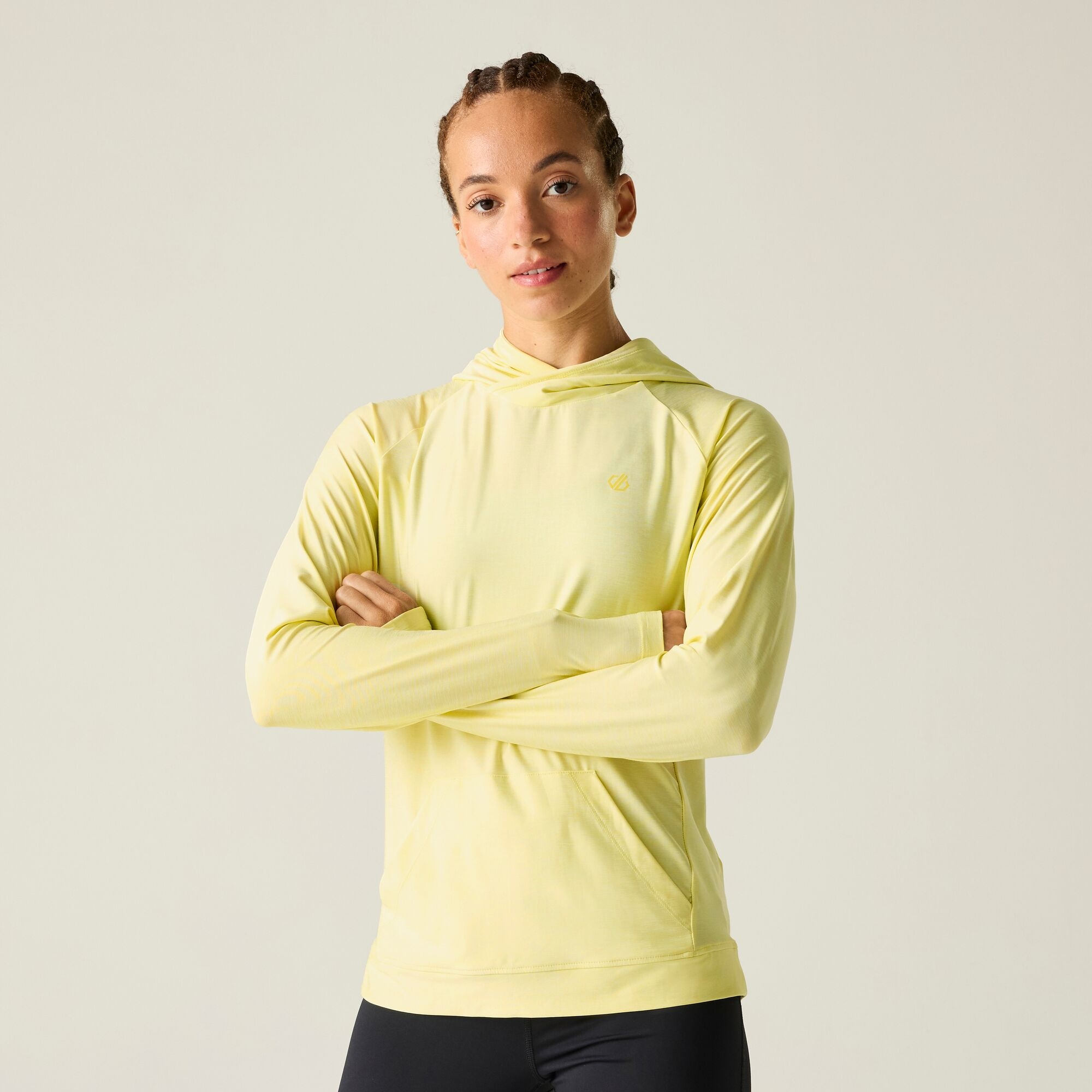 Dare 2b   Bluza damska z kapturem szybkoschnąca Sprint Cty Żółty