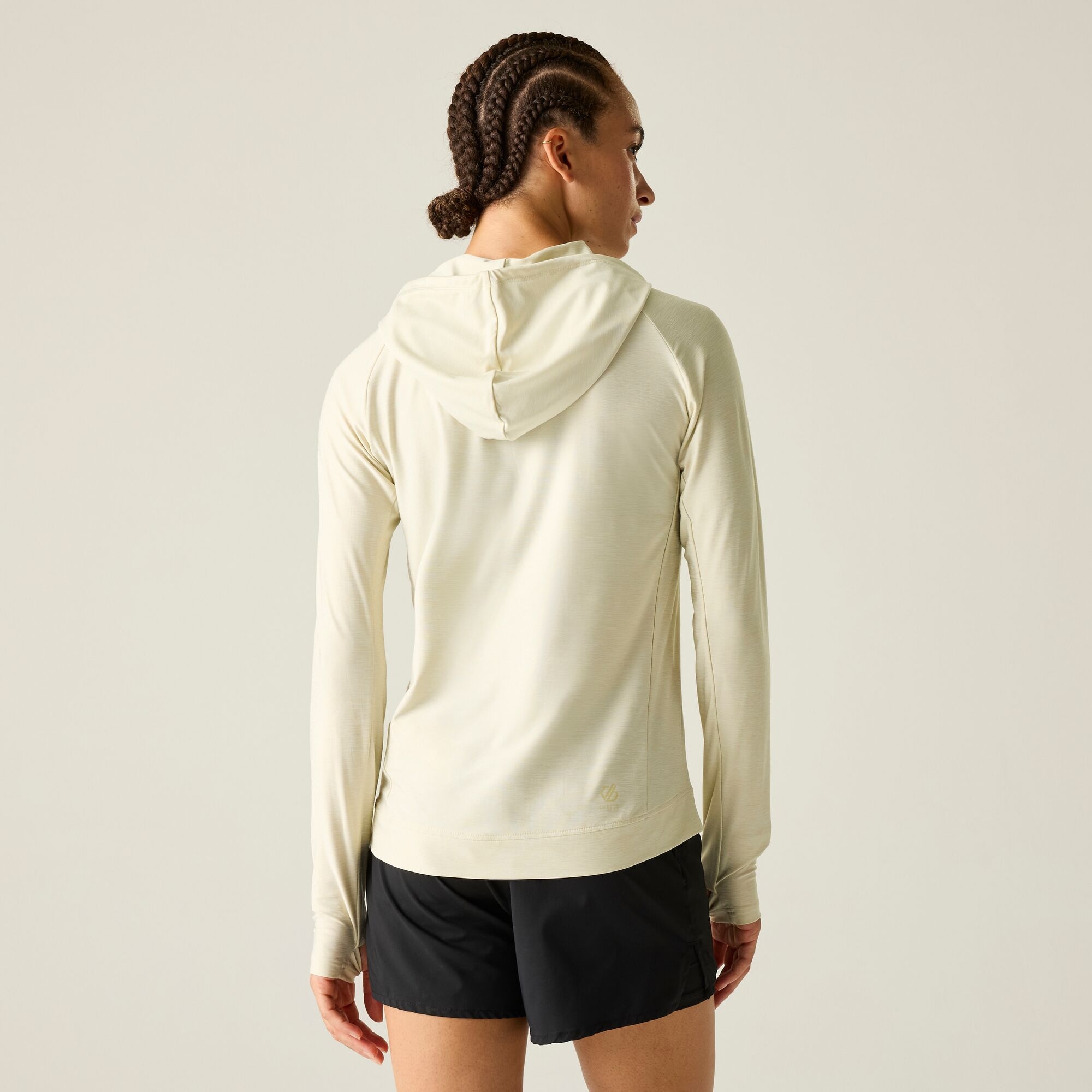 Dare 2b Bluza damska z kapturem szybkoschnąca Sprint Cty Beżowy