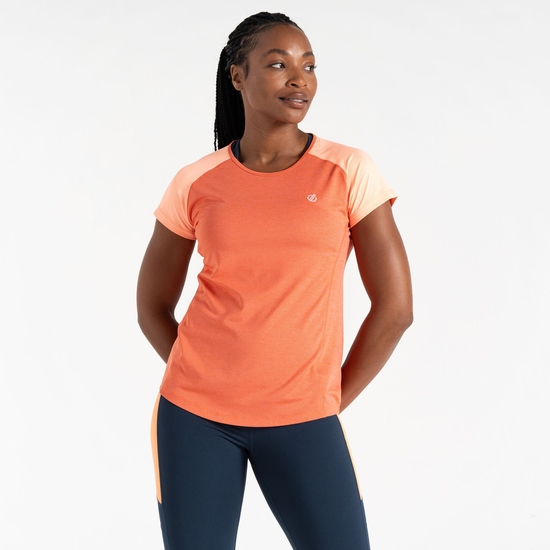 Dare 2b - Women's Corral Lightweight T-Shirt Orange Satsuma Marl