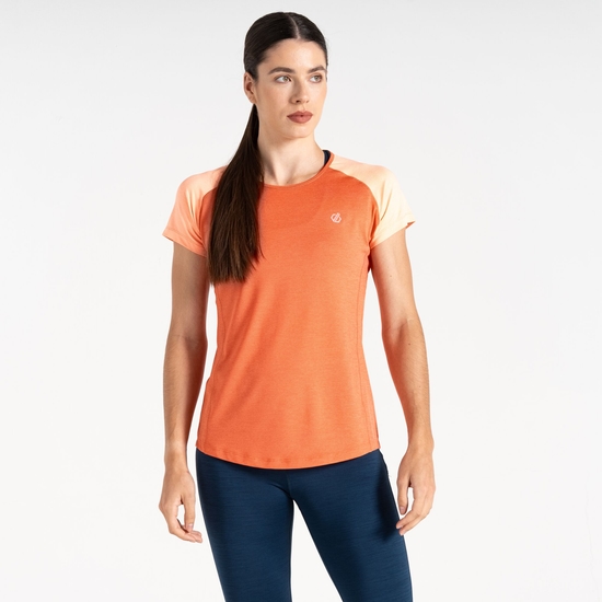 Dare 2b - Women's Corral Quick Drying T-Shirt Orange Satsuma Marl