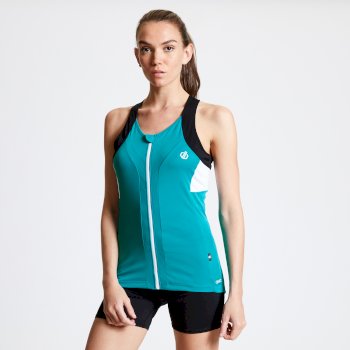 Dare 2b - Women's Regale Full Zip Cycling Vest Freshwater Blue Black