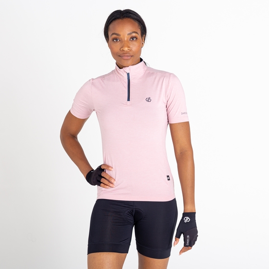 Dare 2b - Damska koszulka rowerowa Pedal Through It Różowy