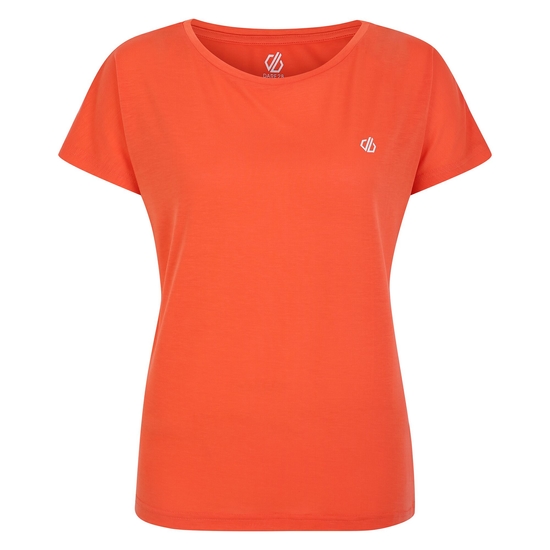 Dare 2b - Women's Persisting Lightweight Gym T-Shirt Satsuma Orange Marl