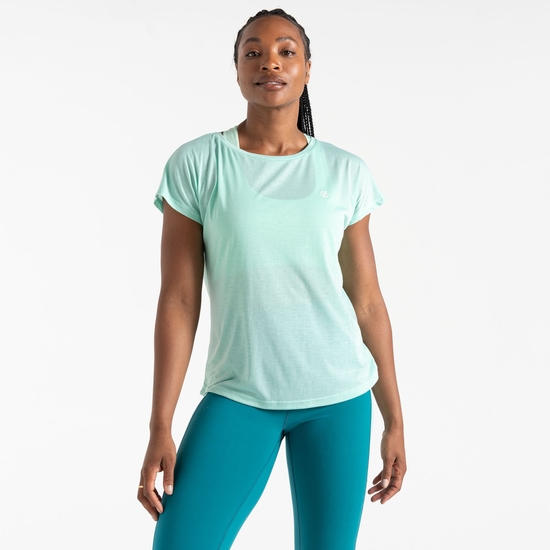 Women's Persisting Lightweight Gym T-Shirt Mint Green Marl