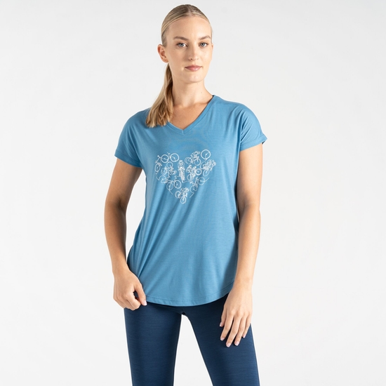 Women's Calm T-Shirt Niagara Blue