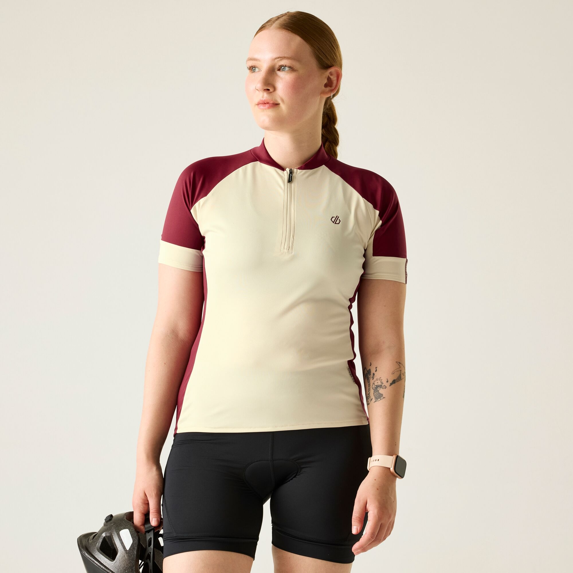 Dare 2b Koszulka rowerowa damska szybkoschnąca Flutter Beżowy